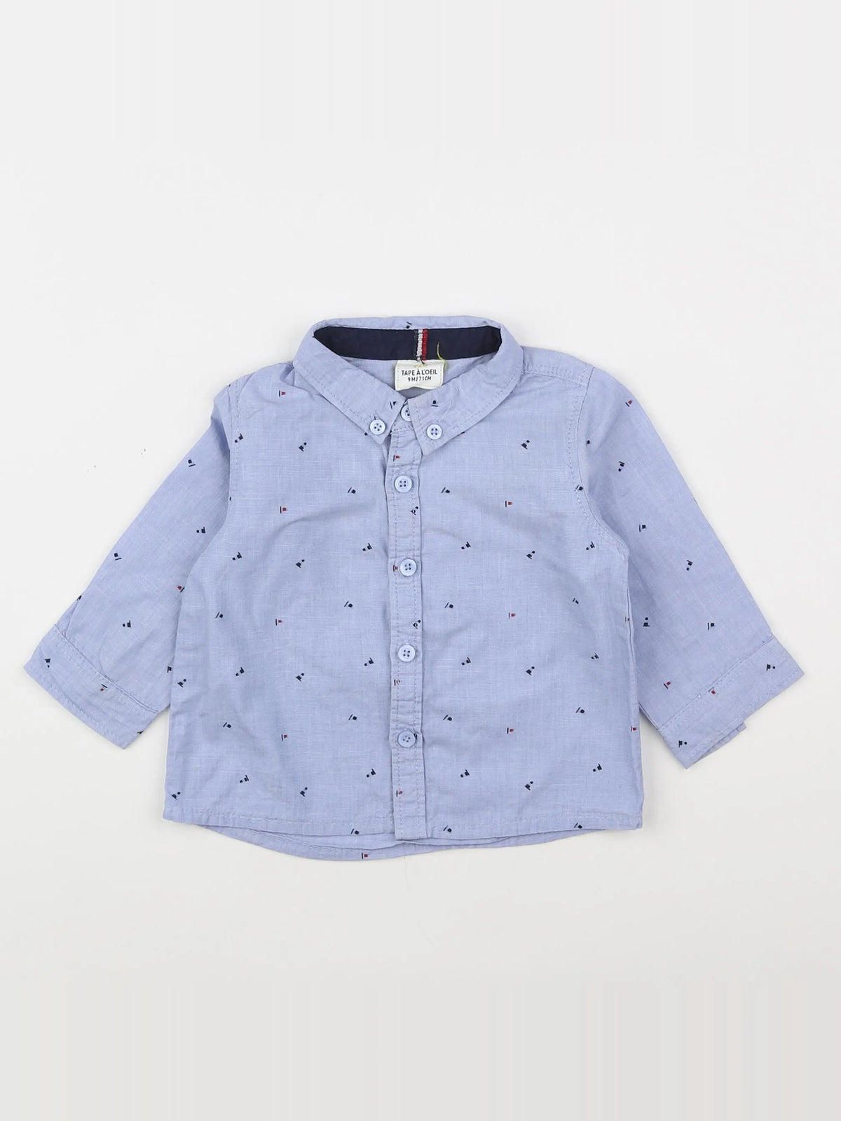 Tape à l'oeil - chemise bleu - 9 mois