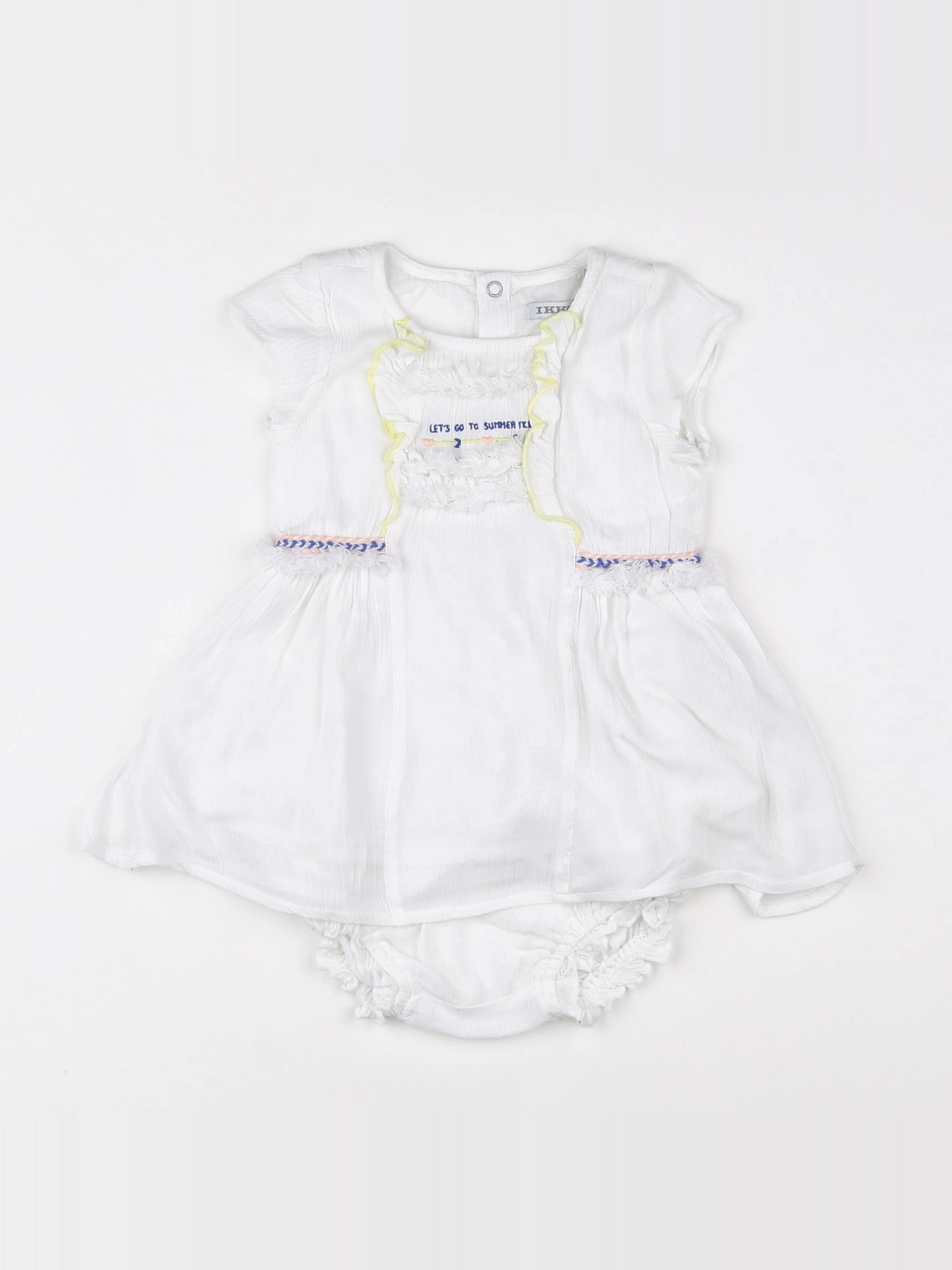 IKKS - robe blanc - 6 mois