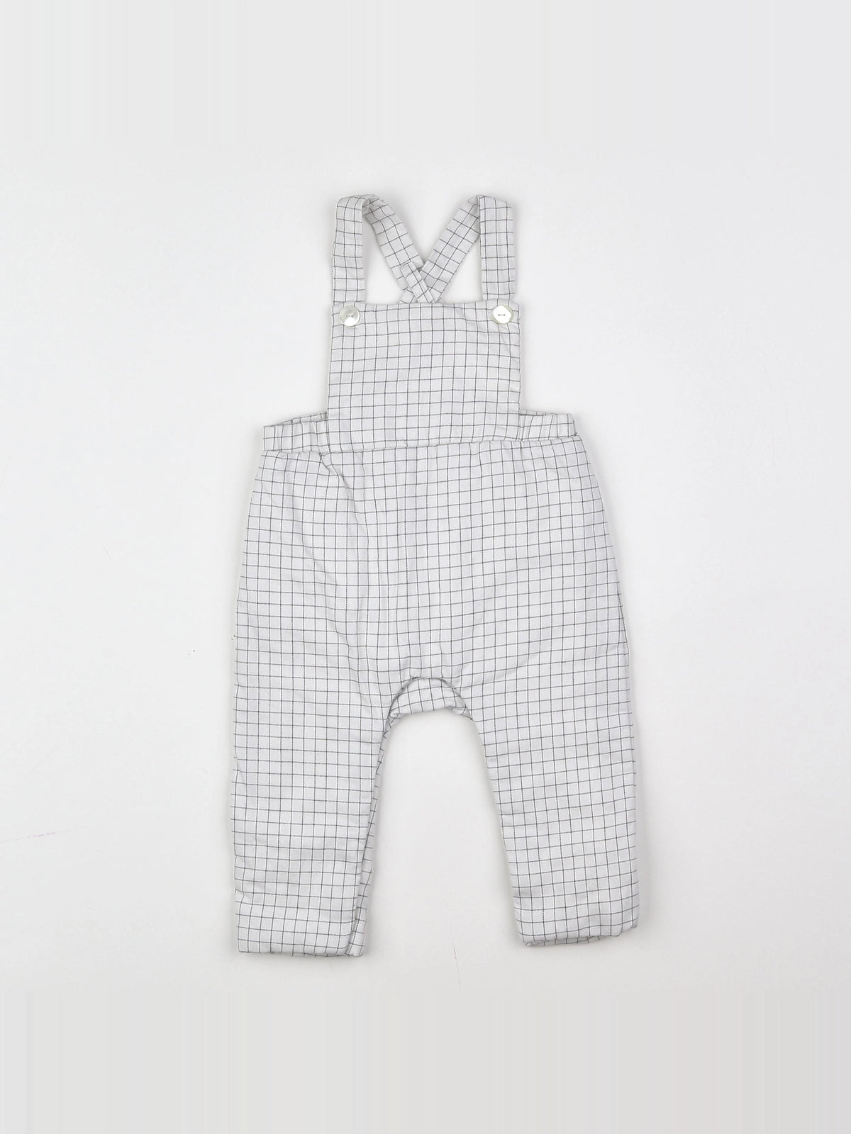 Jacadi - salopette blanc, gris - 12 mois