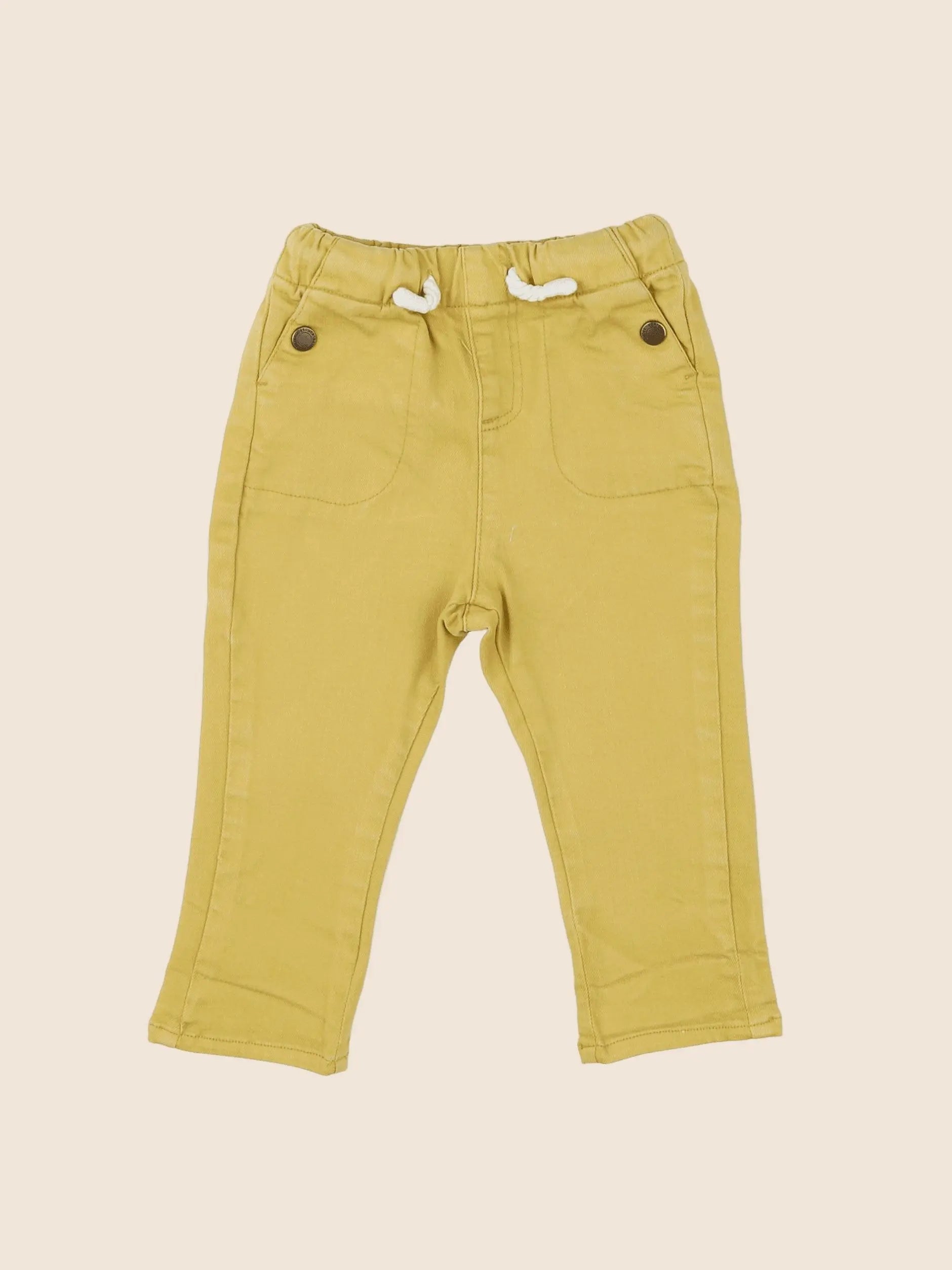 Vertbaudet - jegging jaune - 12 mois