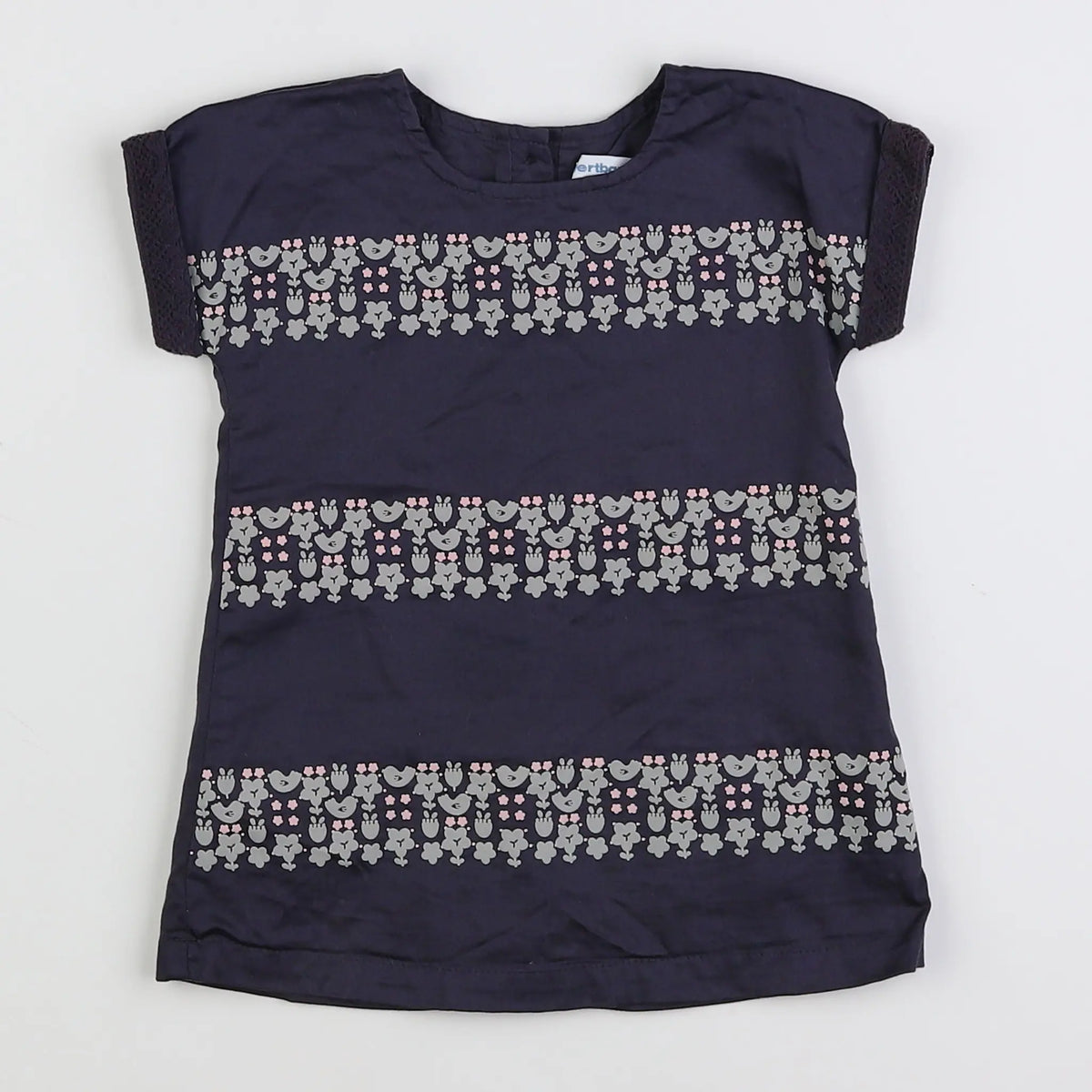 Vertbaudet - robe gris - 9 mois