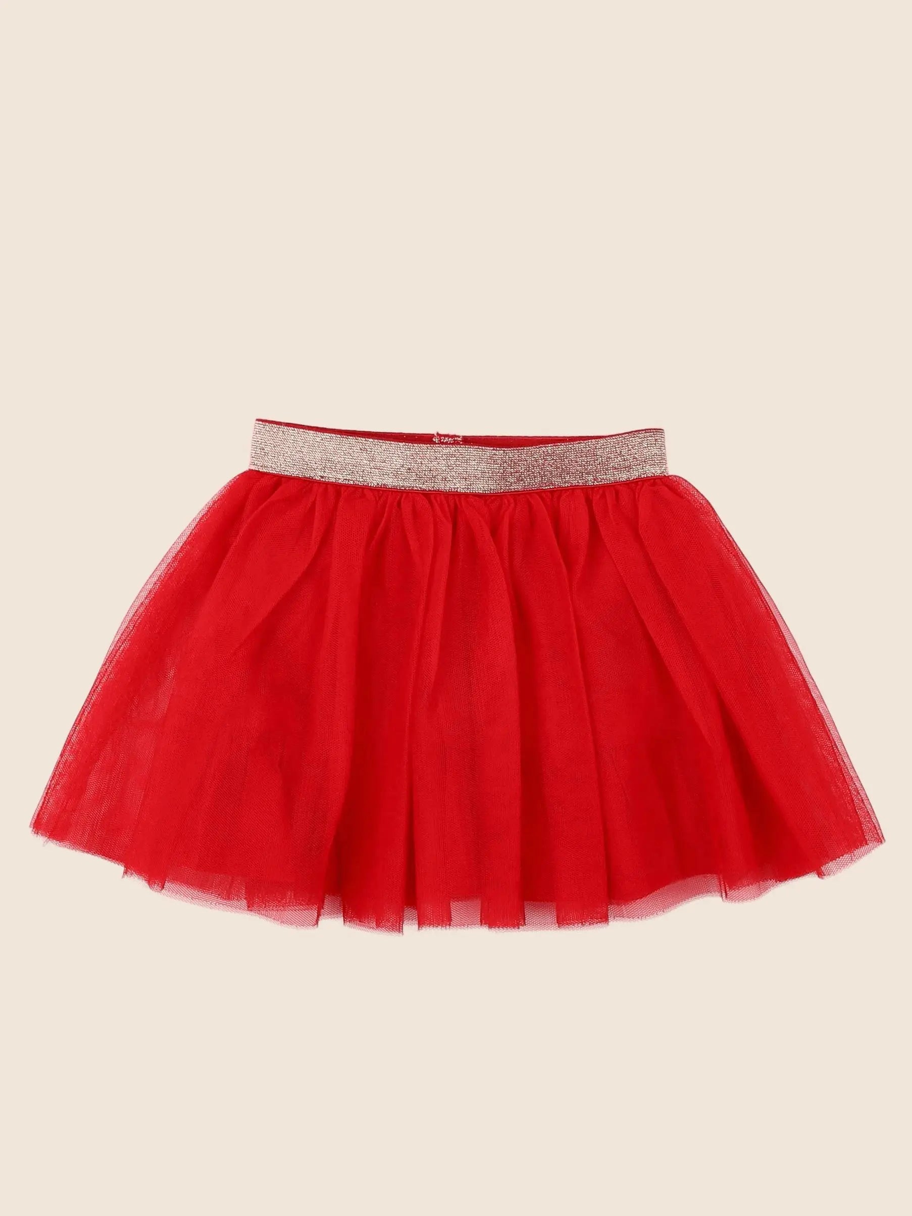 Vertbaudet - jupe rouge - 18 mois