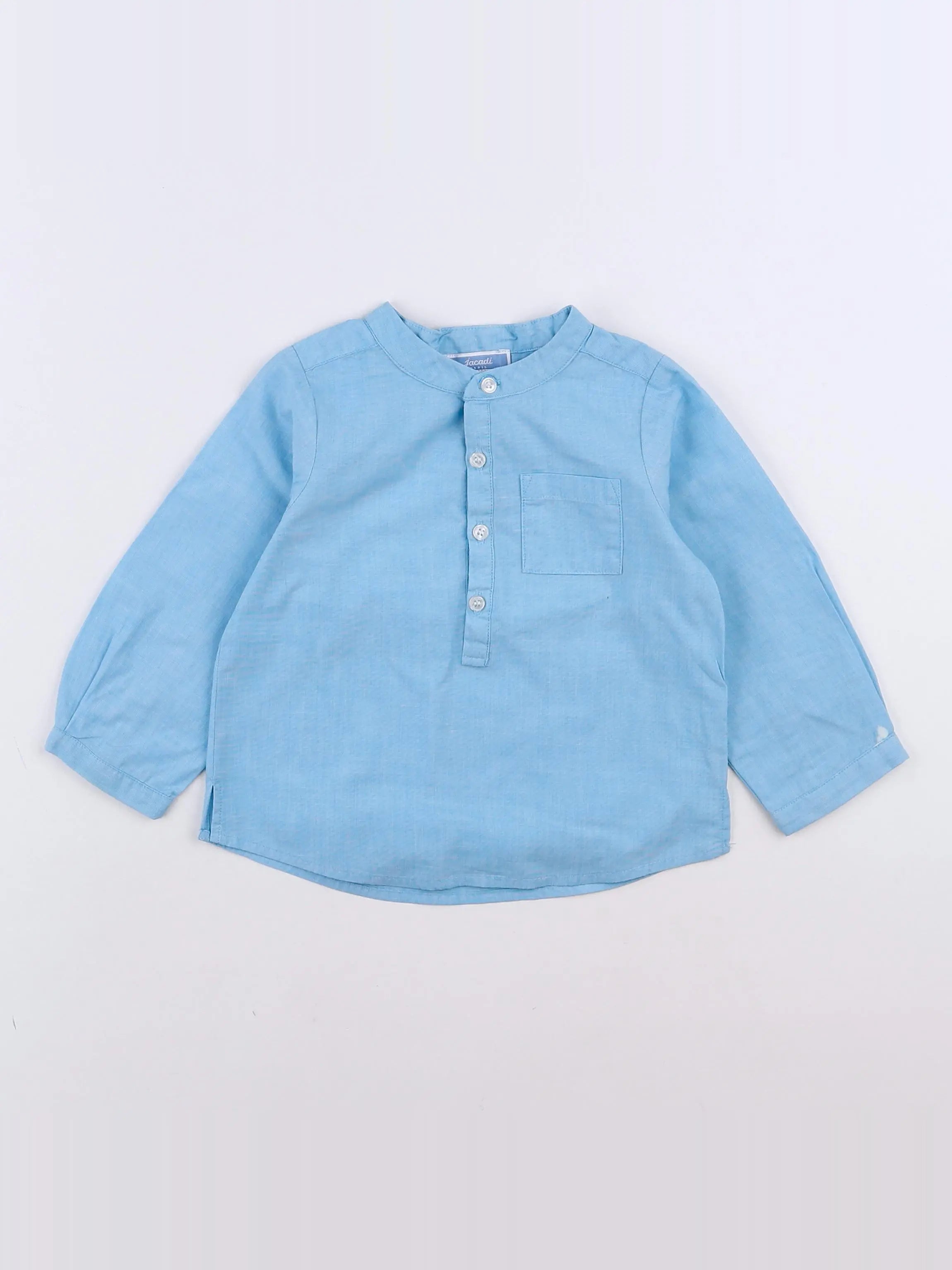 Jacadi - chemise bleu - 12 mois