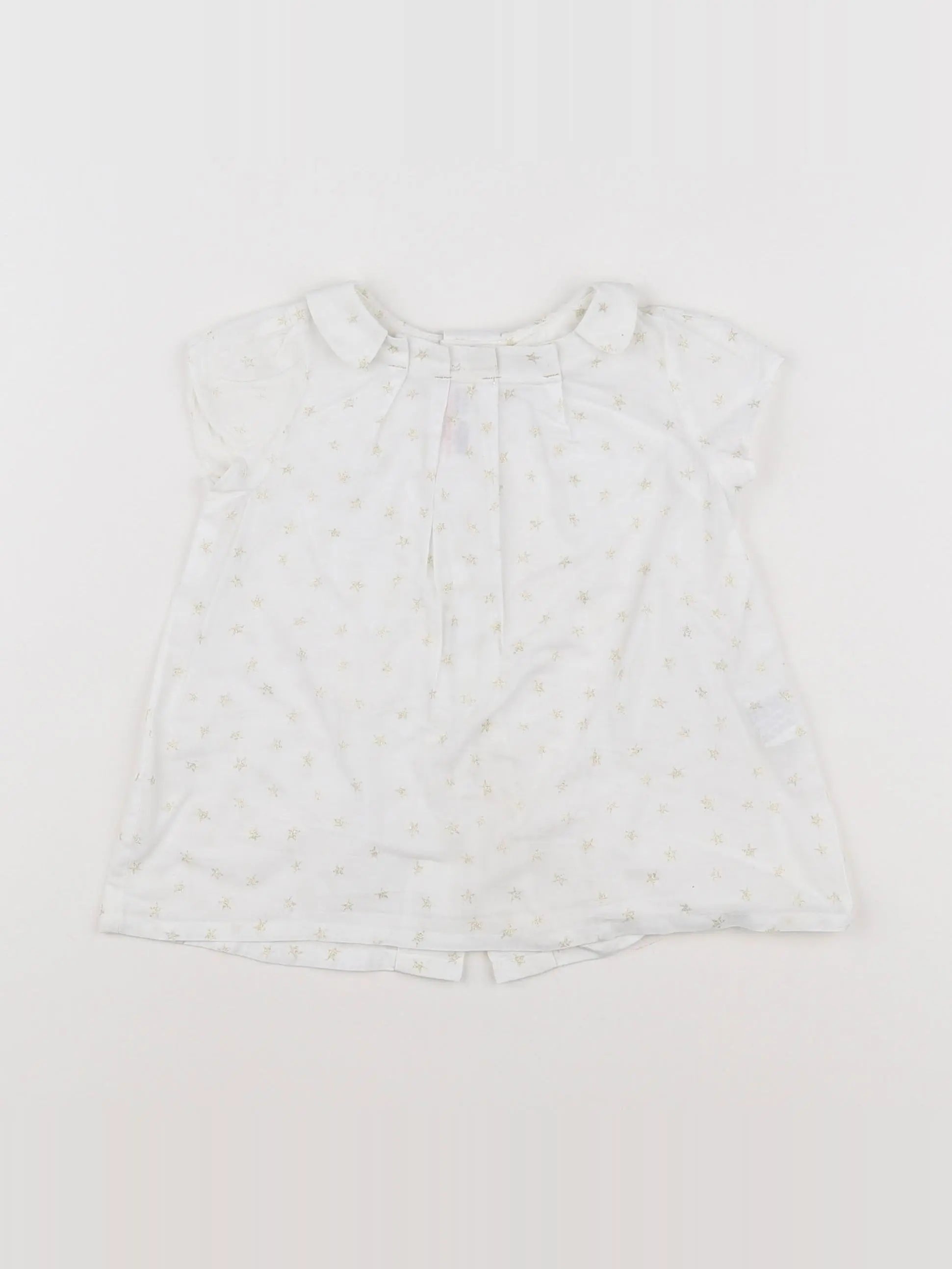 Zara - blouse blanc, or - 12/18 mois