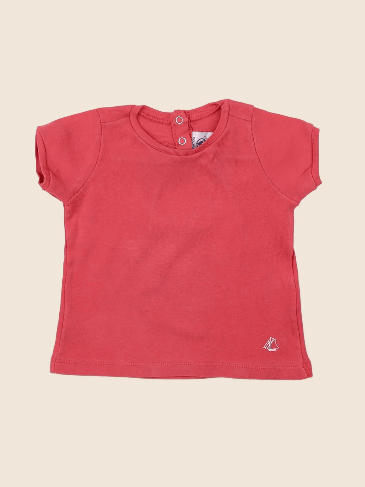 Petit Bateau - tee-shirt rose - 12 mois