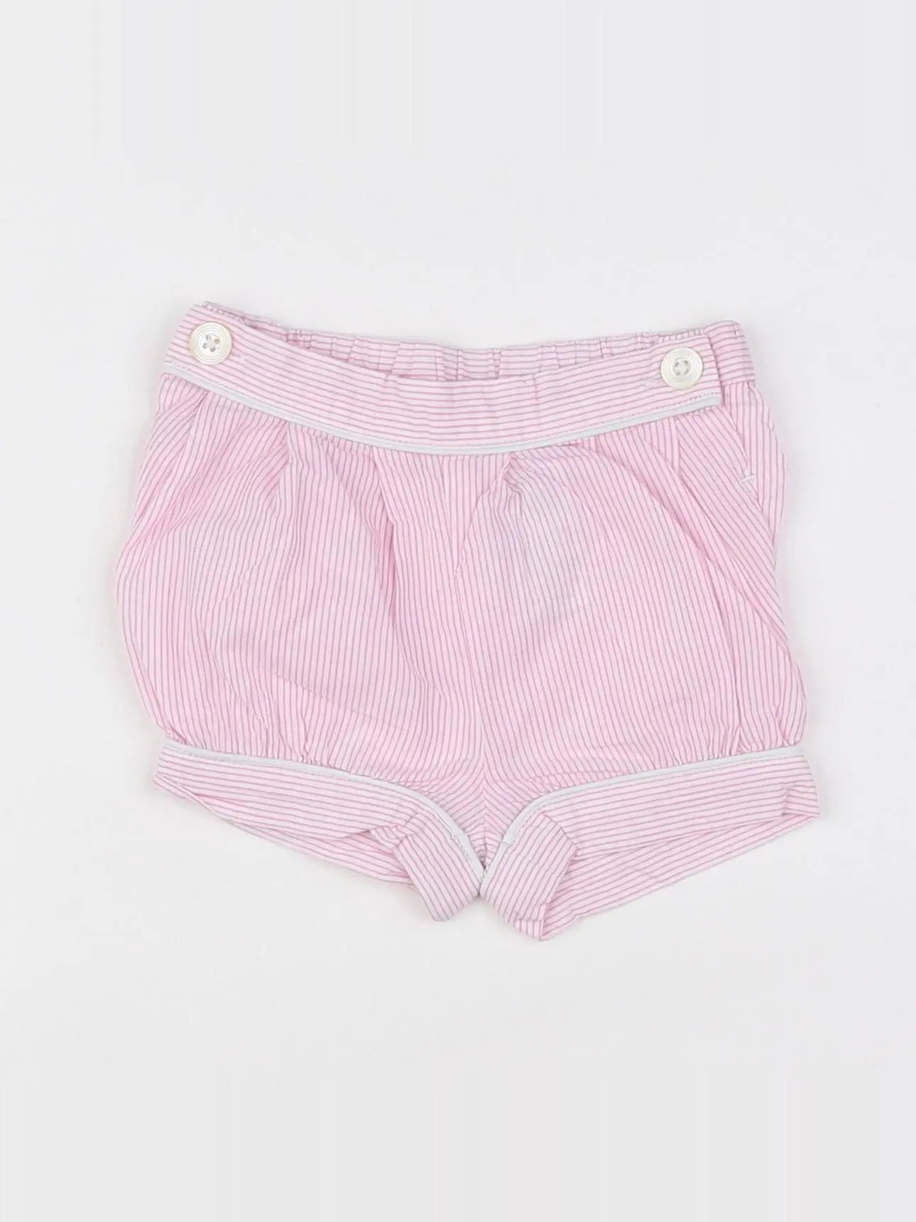 Jacadi - short blanc, rose - 6 mois