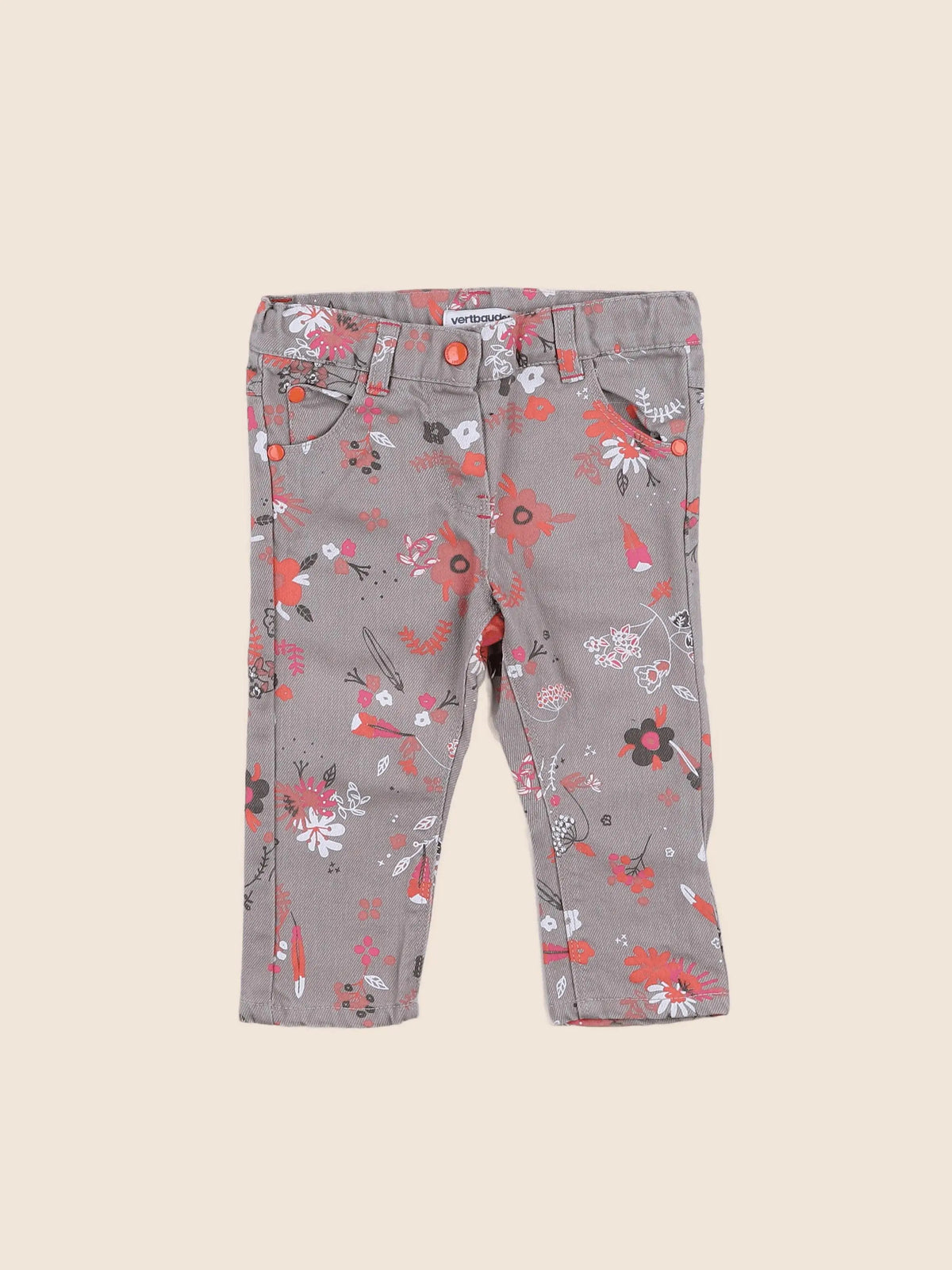 Vertbaudet - pantalon multicolore - 12 mois