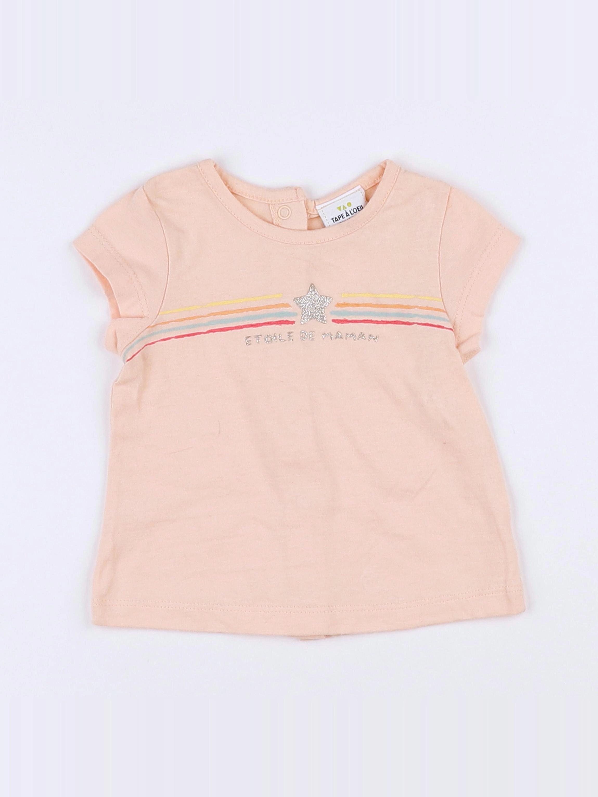 Tape à l'oeil - tee-shirt orange - 3 mois