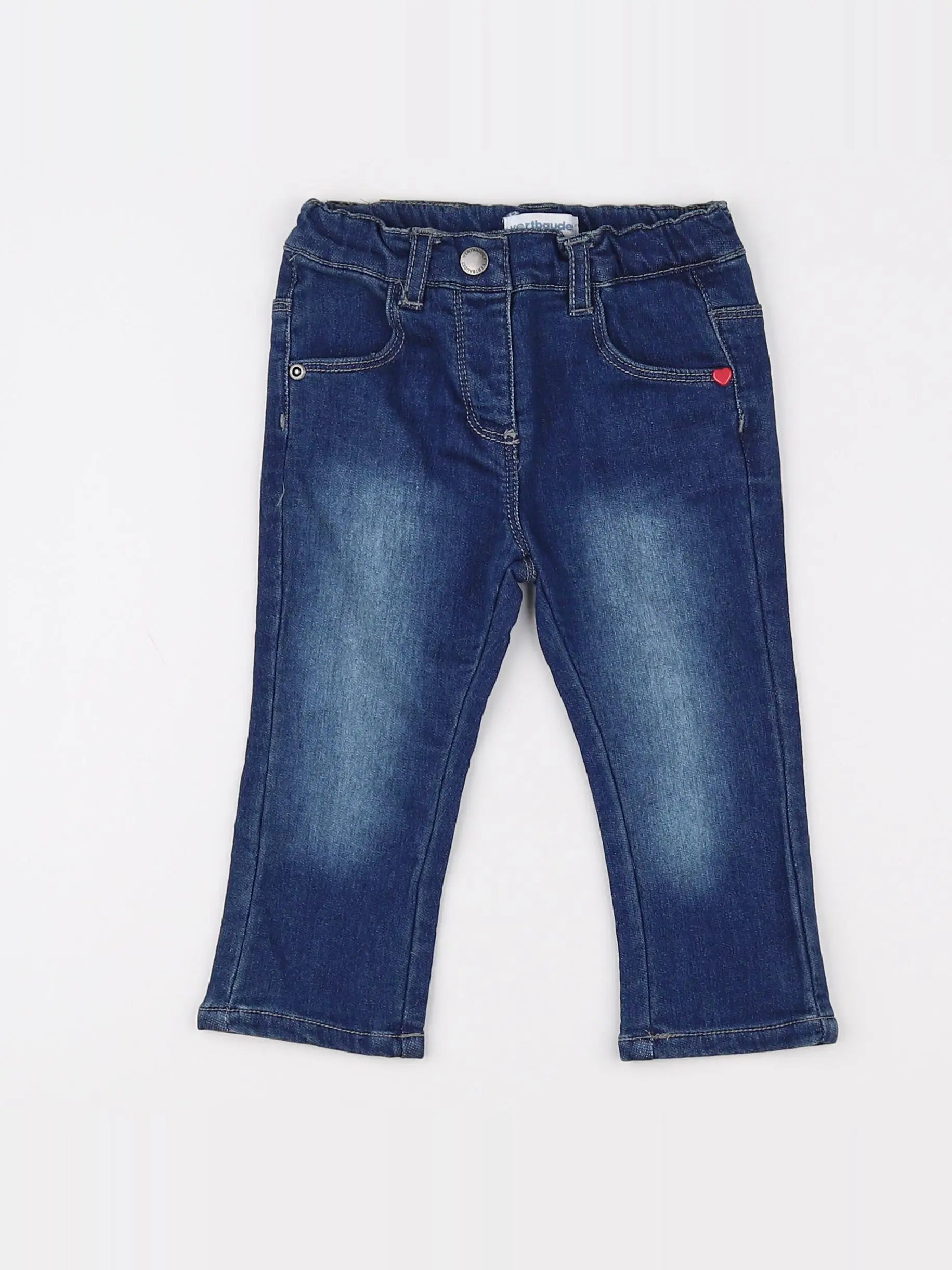 Vertbaudet - pantalon bleu - 9 mois