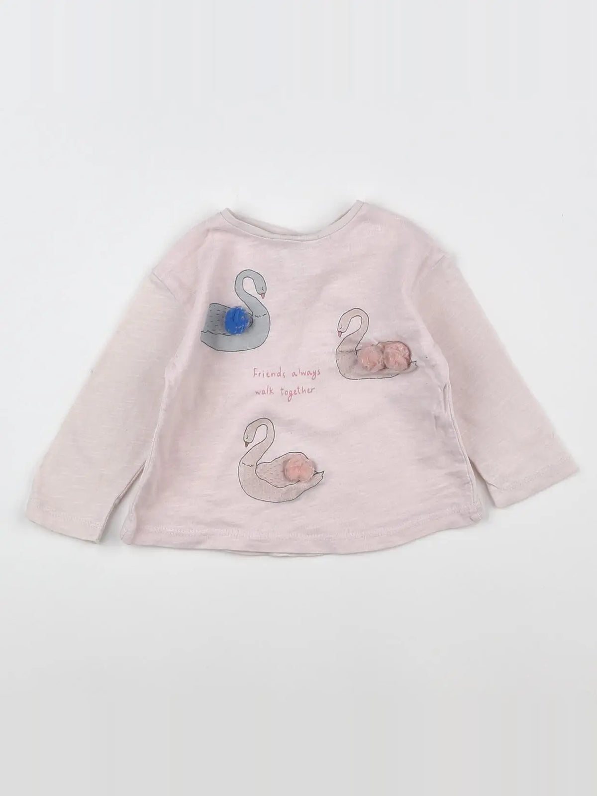 Zara - tee-shirt rose - 6/9 mois