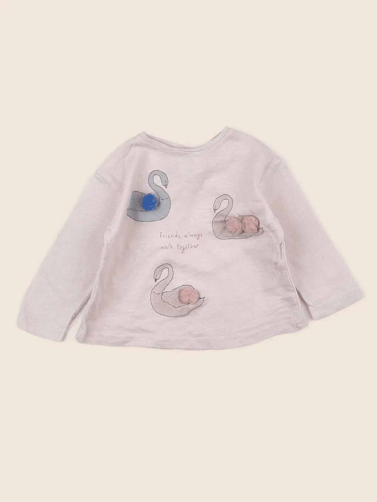 Zara - tee-shirt rose - 6/9 mois