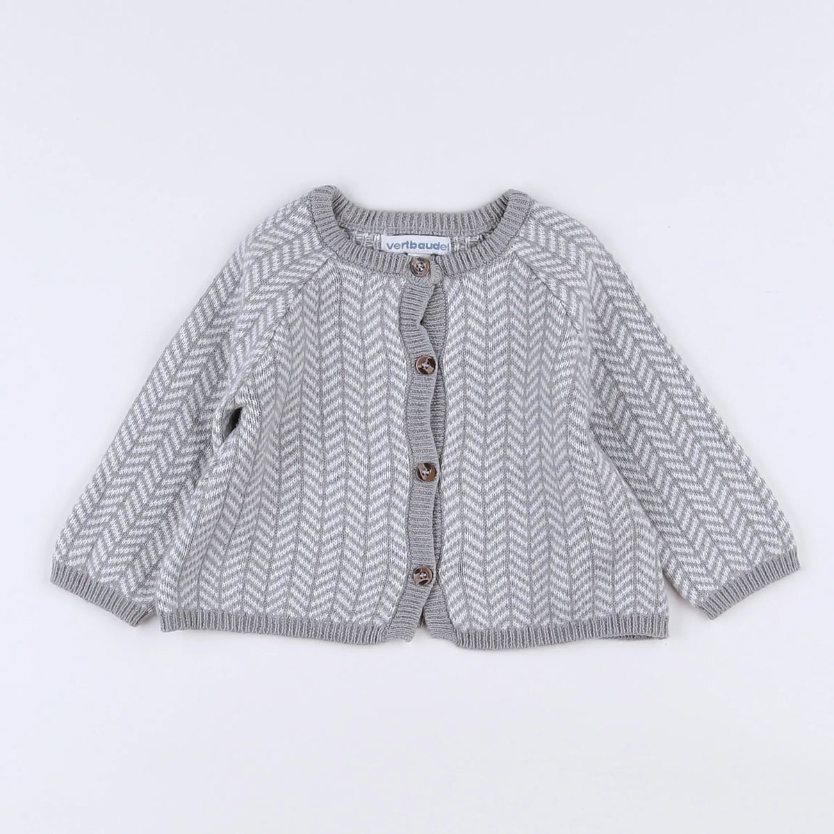 Vertbaudet - gilet gris - 3 mois