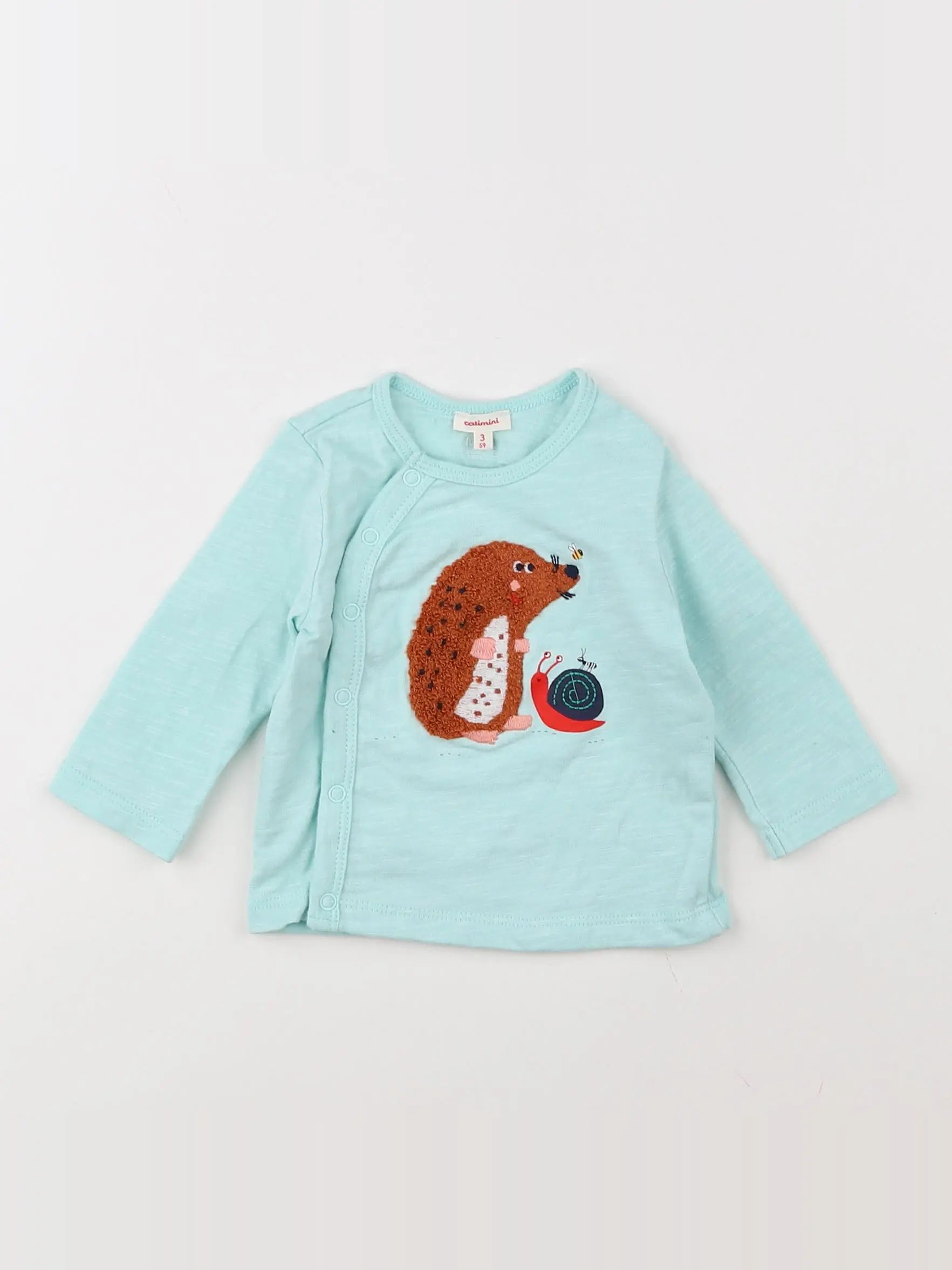 Catimini - tee-shirt vert, marron - 3 mois