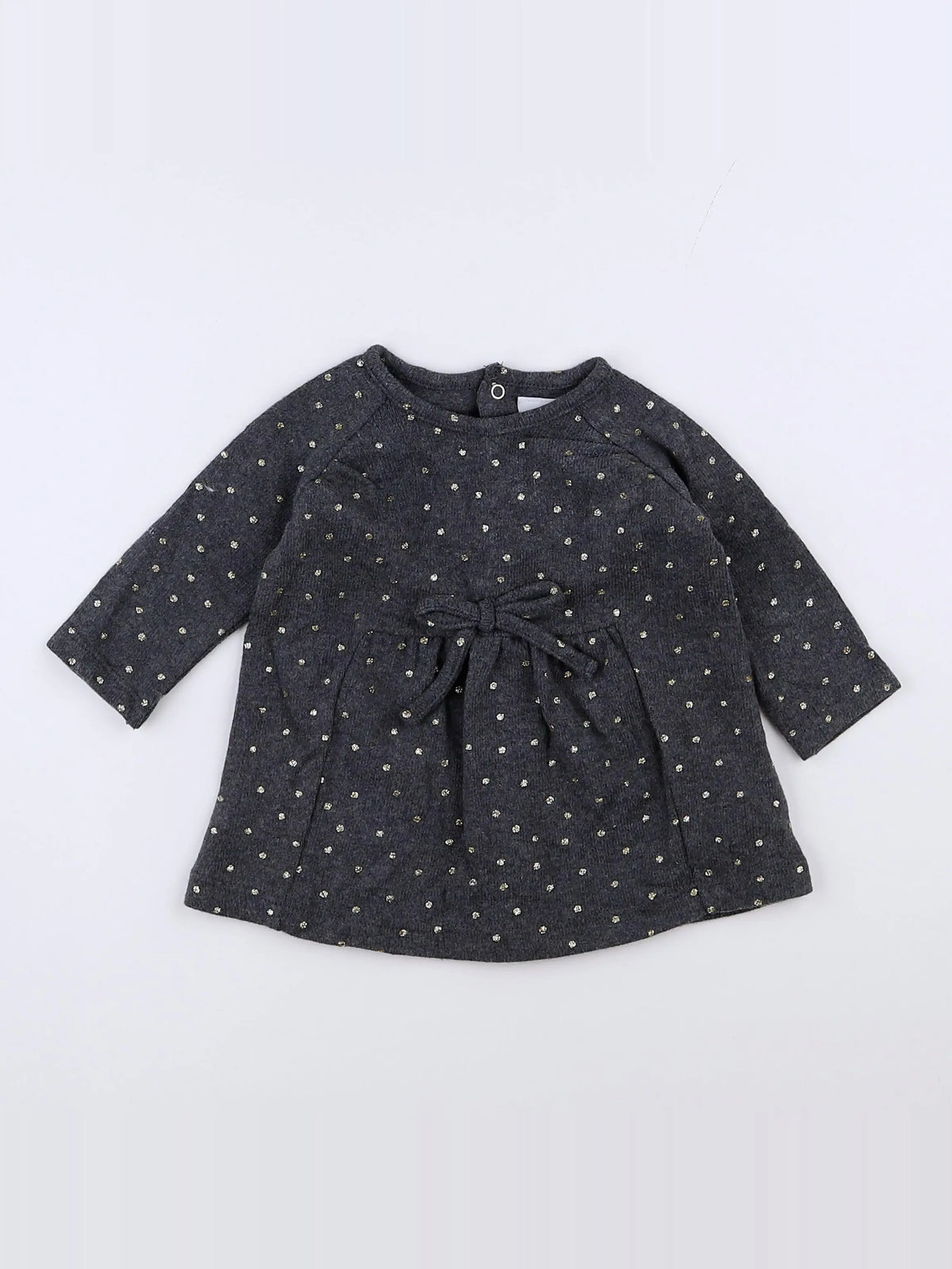 Vertbaudet - robe or, gris - 3 mois