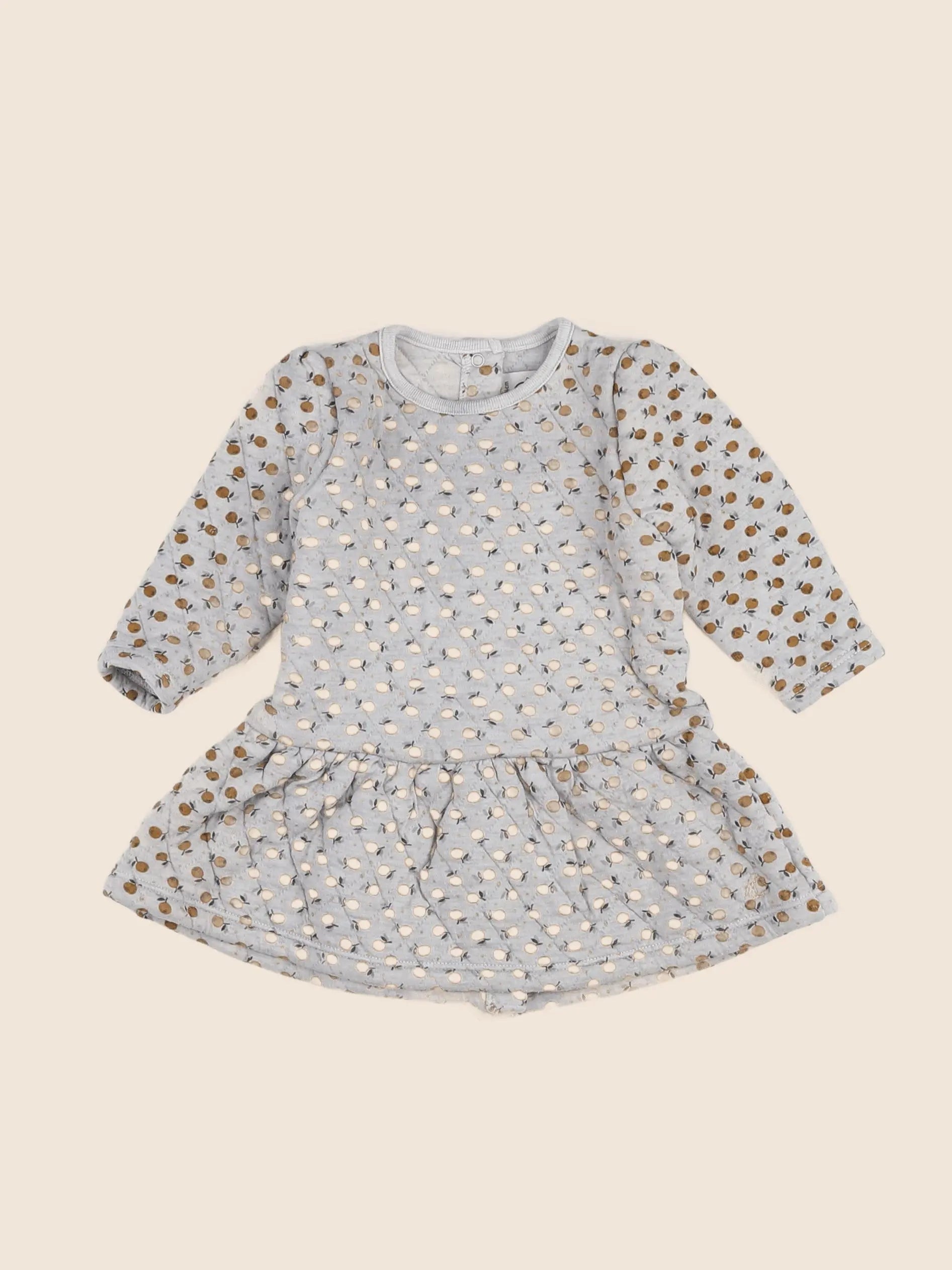 Petit Bateau - robe gris - 12 mois