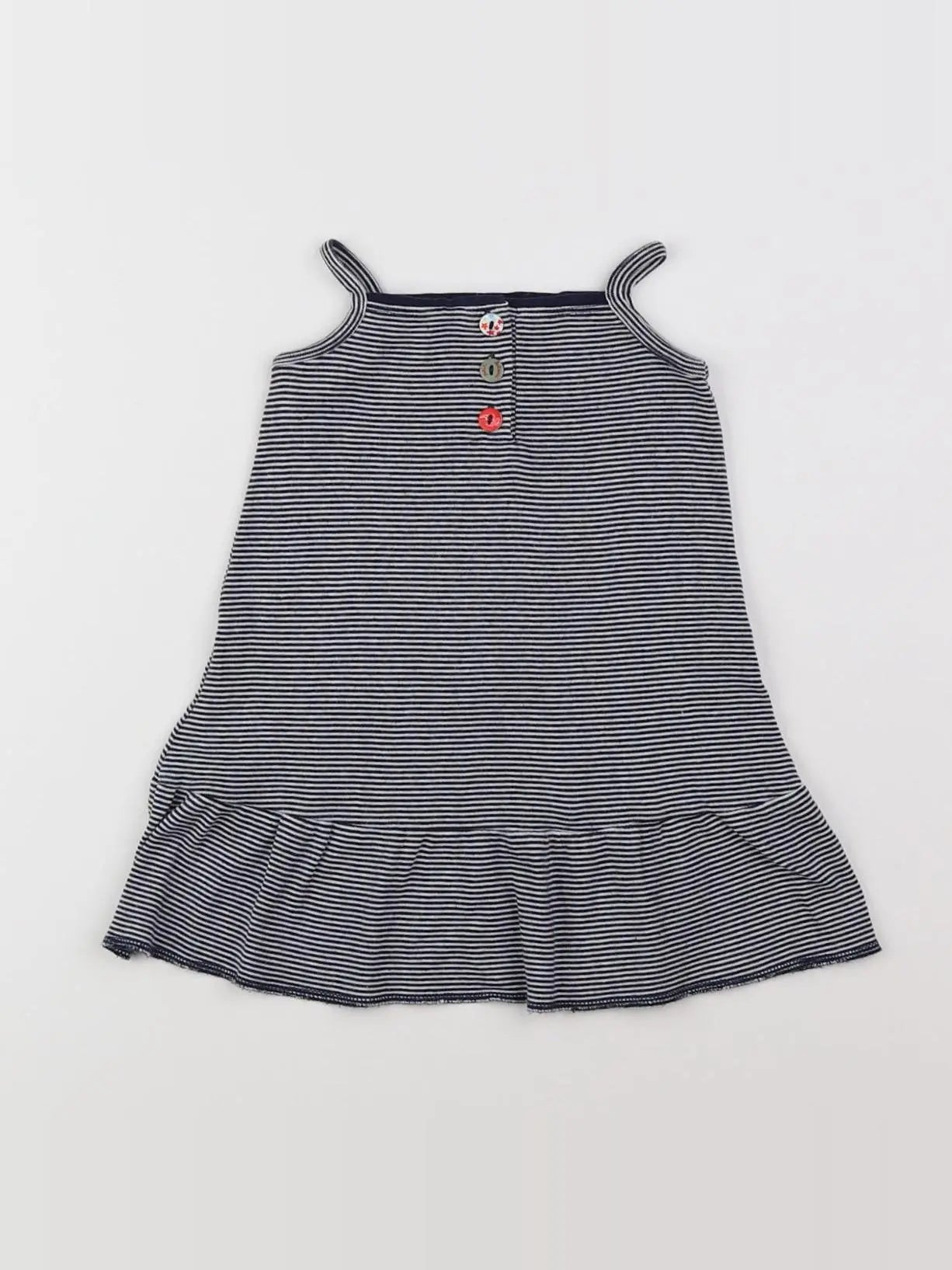 Petit Bateau - robe bleu - 12 mois