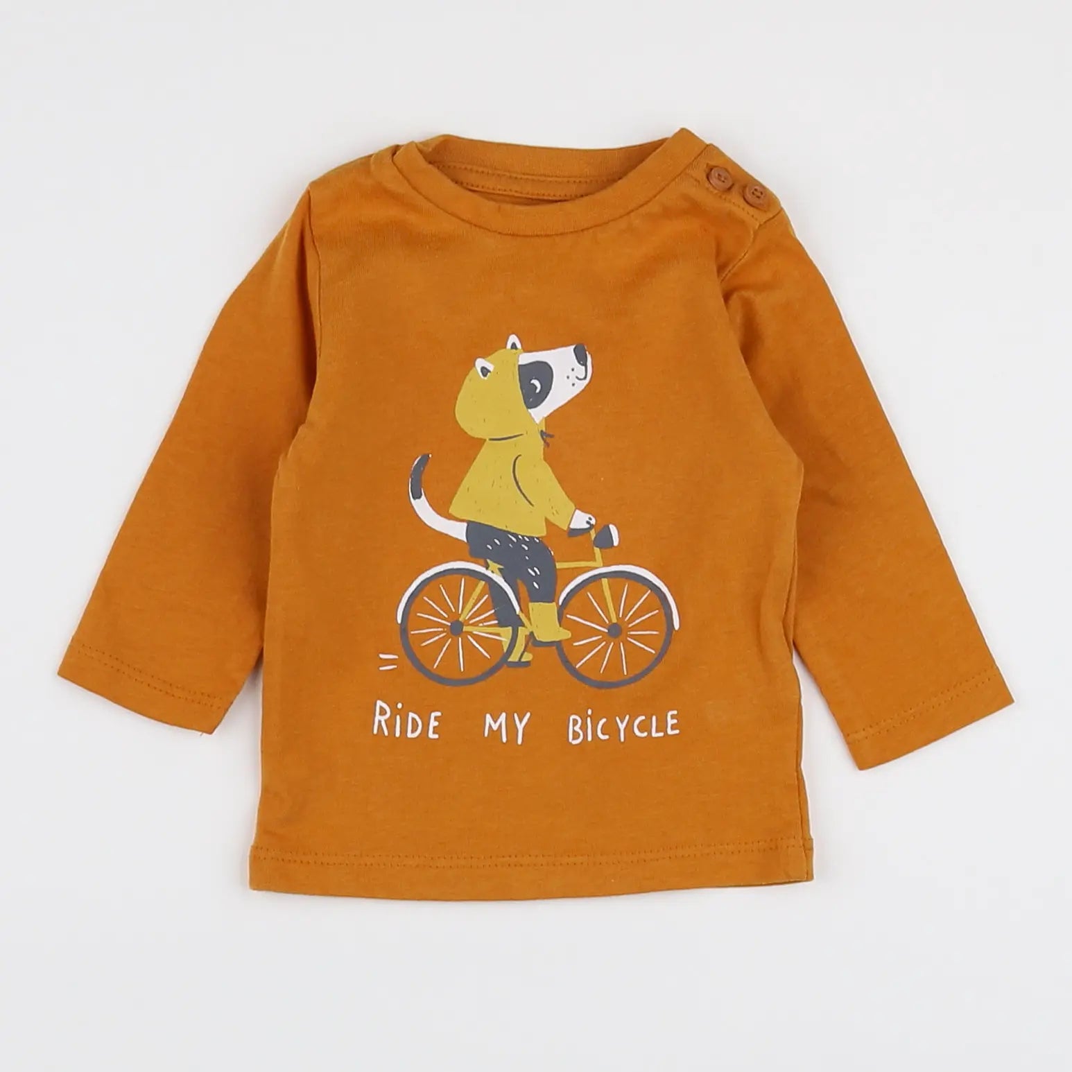 Vertbaudet - tee-shirt marron - 3 mois