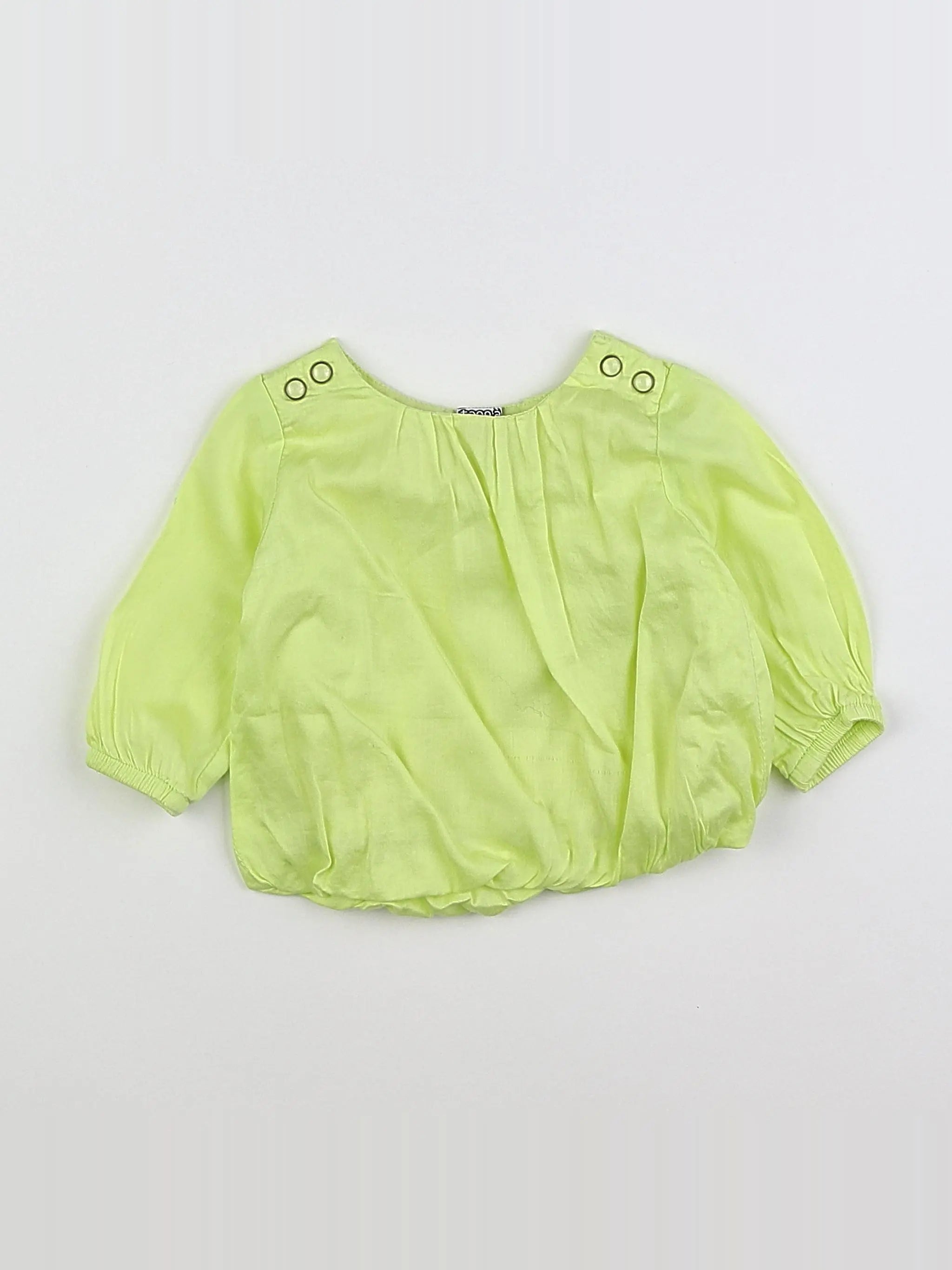 Tape à l'oeil - blouse jaune fluo - 3 mois