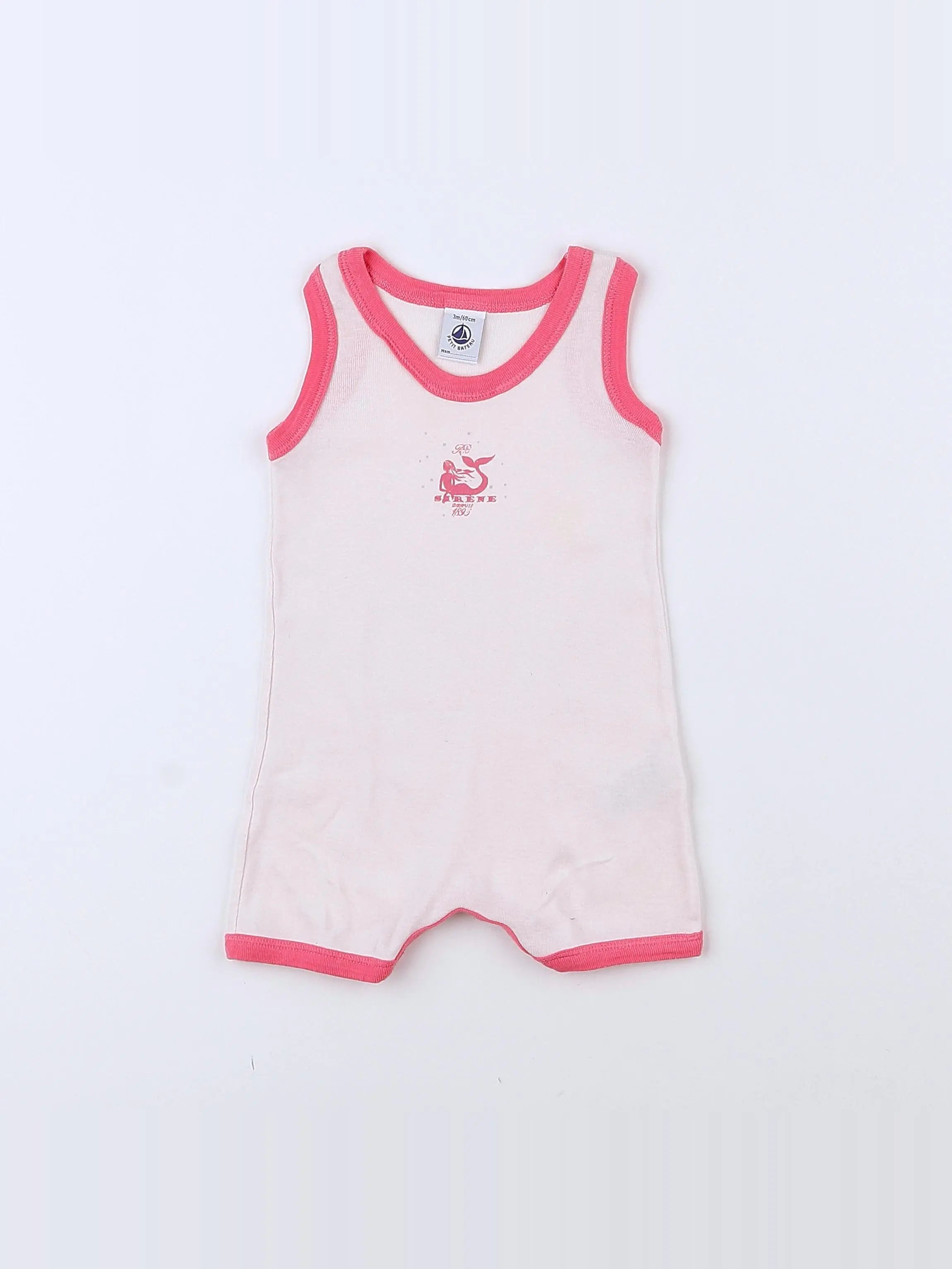 Petit Bateau - pyjama coton rose - 3 mois