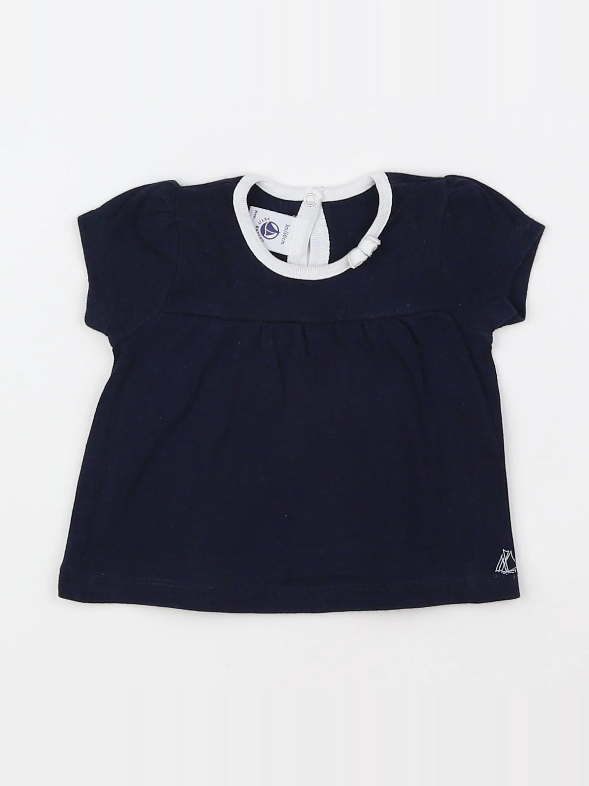 Petit Bateau - tee-shirt bleu - 3 mois