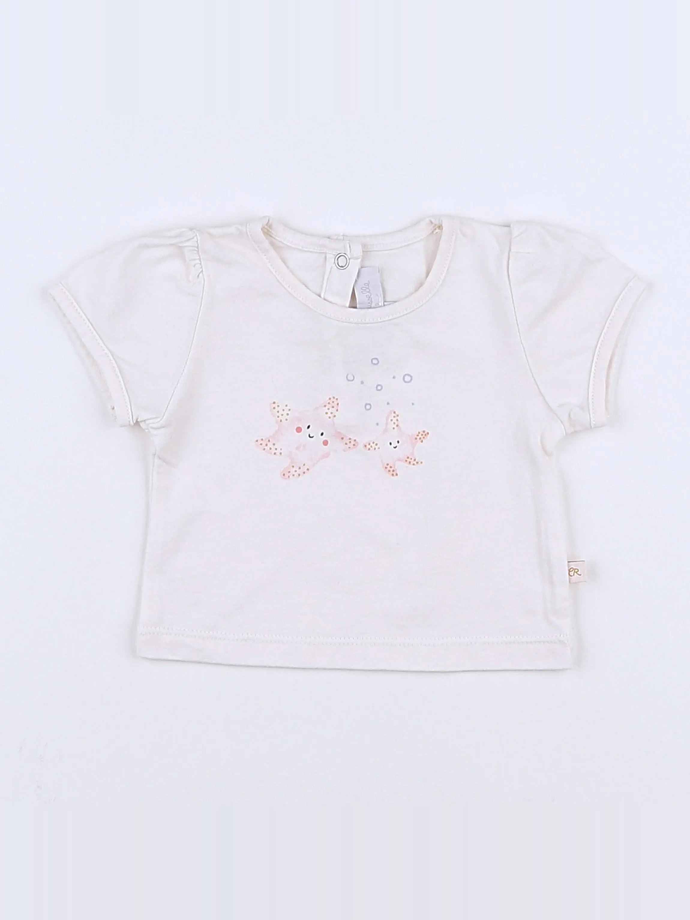 Cadet Rousselle - tee-shirt blanc - 1 mois