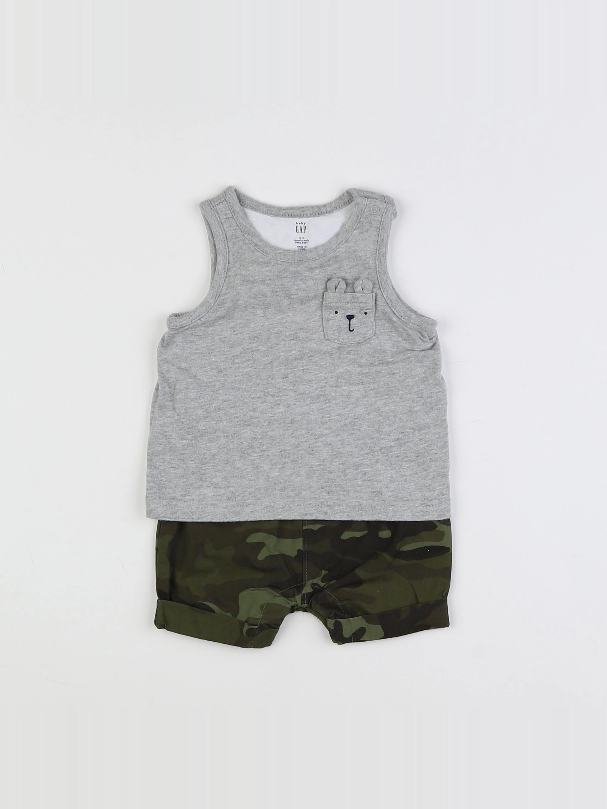 GAP - combinaison gris - 1/3 mois