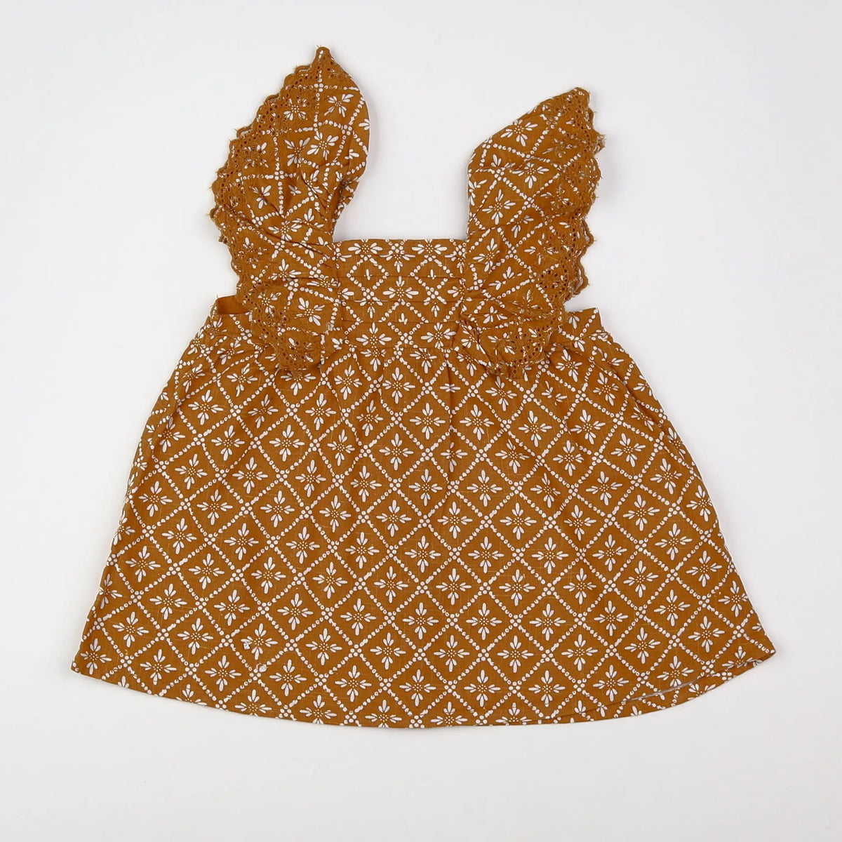 Vertbaudet - blouse marron, blanc - 3 mois