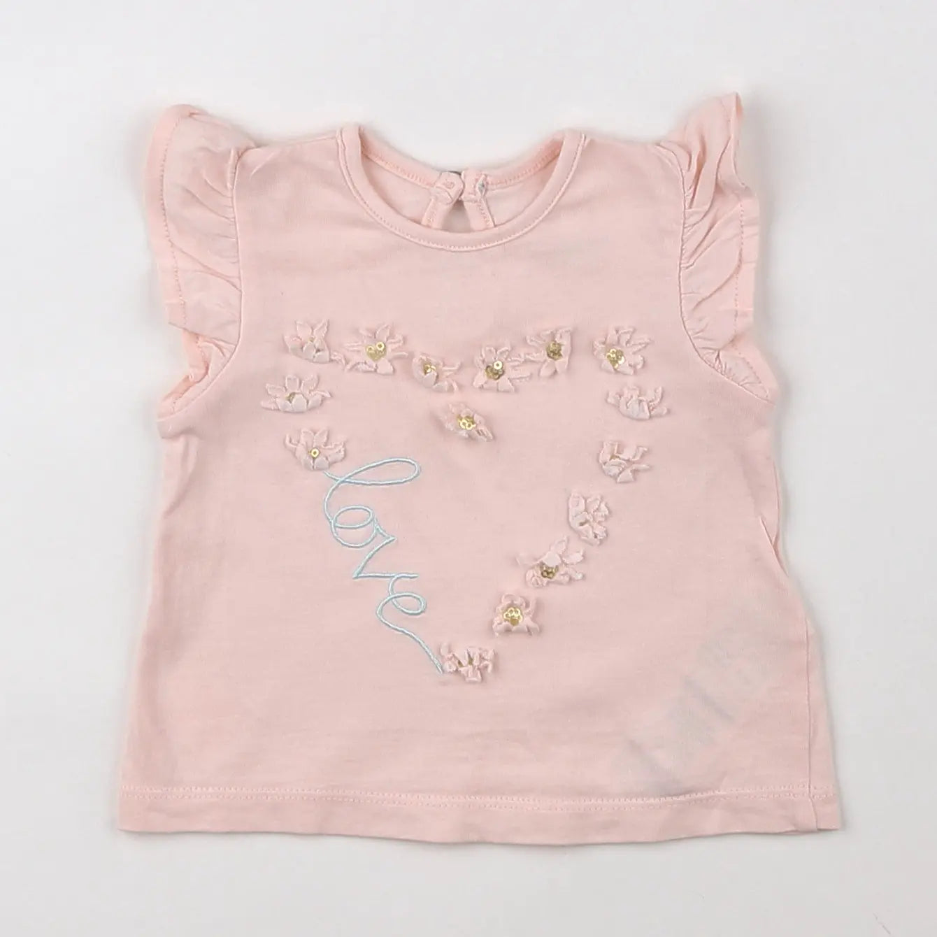 Vertbaudet - tee-shirt rose - 3 mois