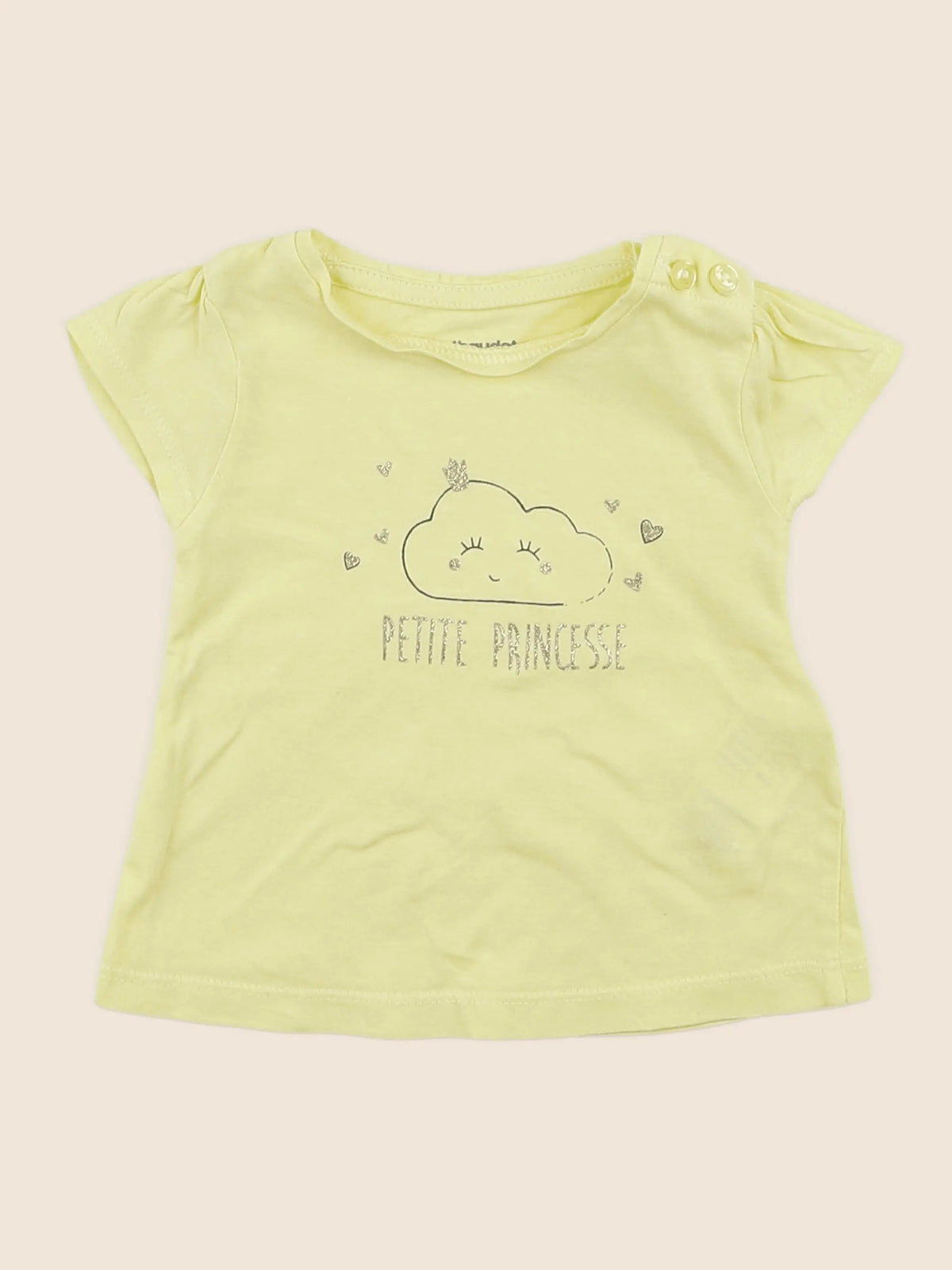 Vertbaudet - tee-shirt jaune - 3 mois