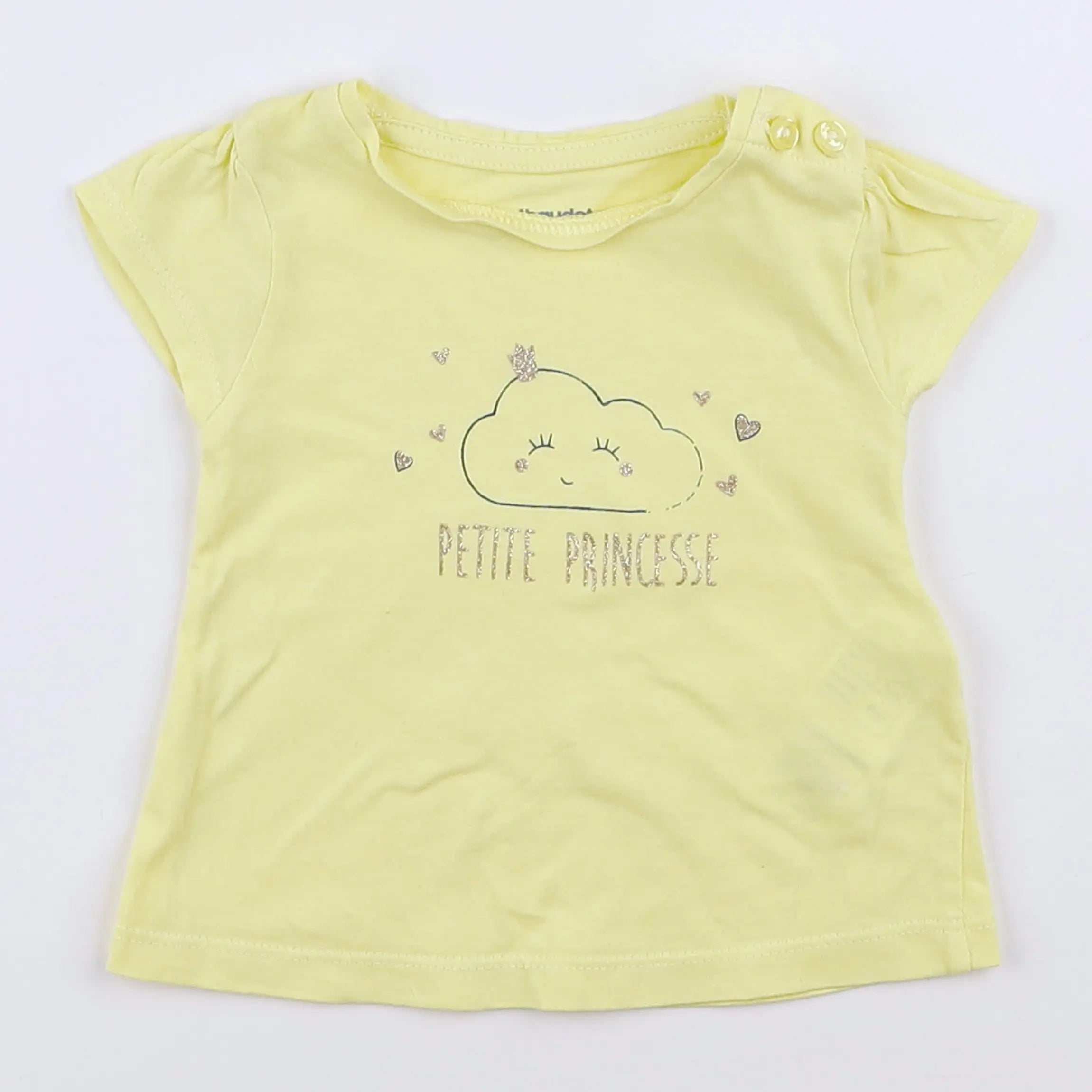 Vertbaudet - tee-shirt jaune - 3 mois
