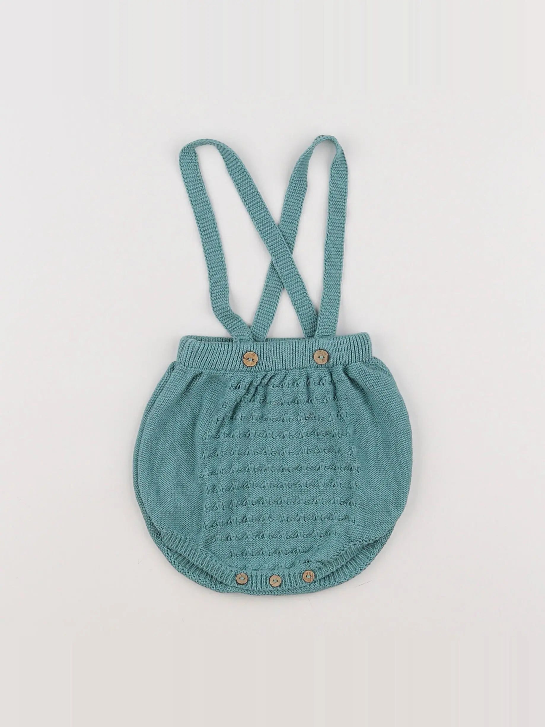 Bonnet à Pompon - combinaison vert - 9 mois