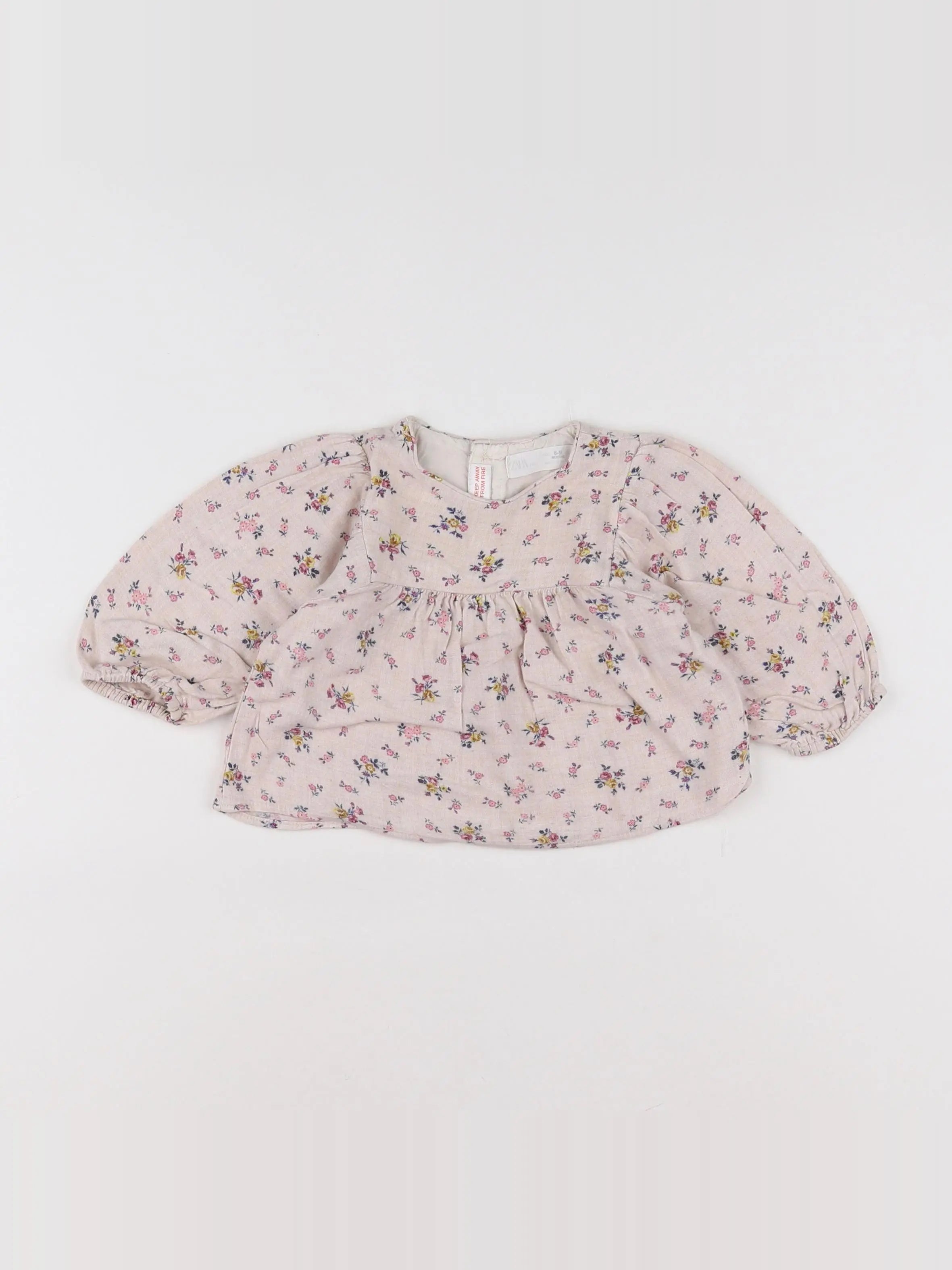 Zara - blouse beige - 6/9 mois