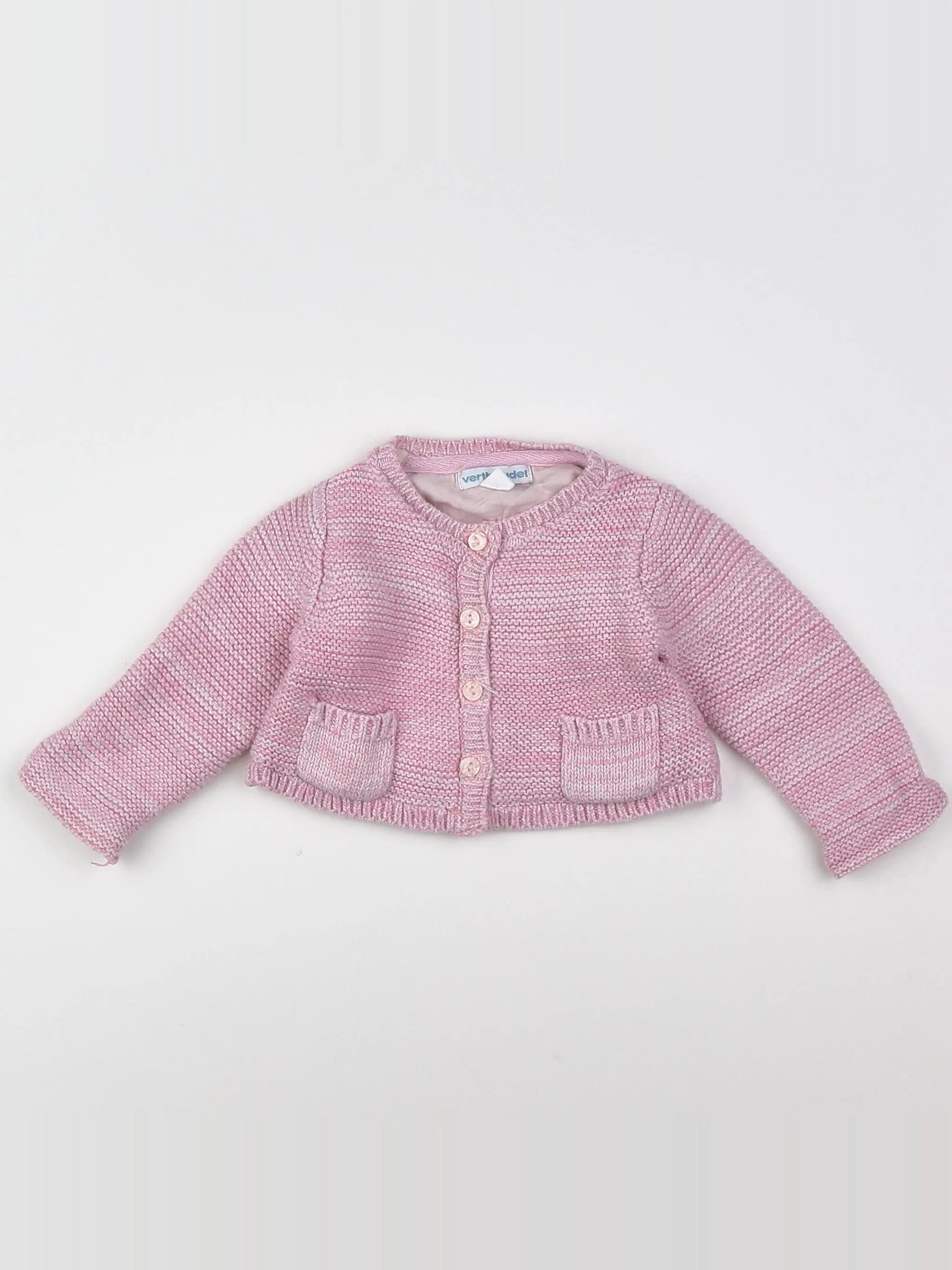 Vertbaudet - gilet rose - 3 mois