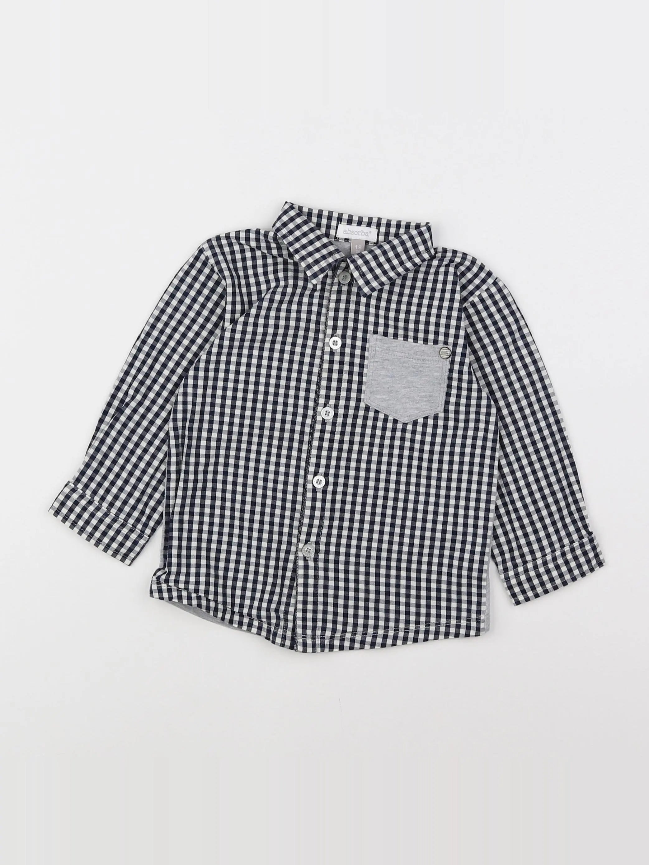 Absorba - chemise blanc, bleu - 18 mois