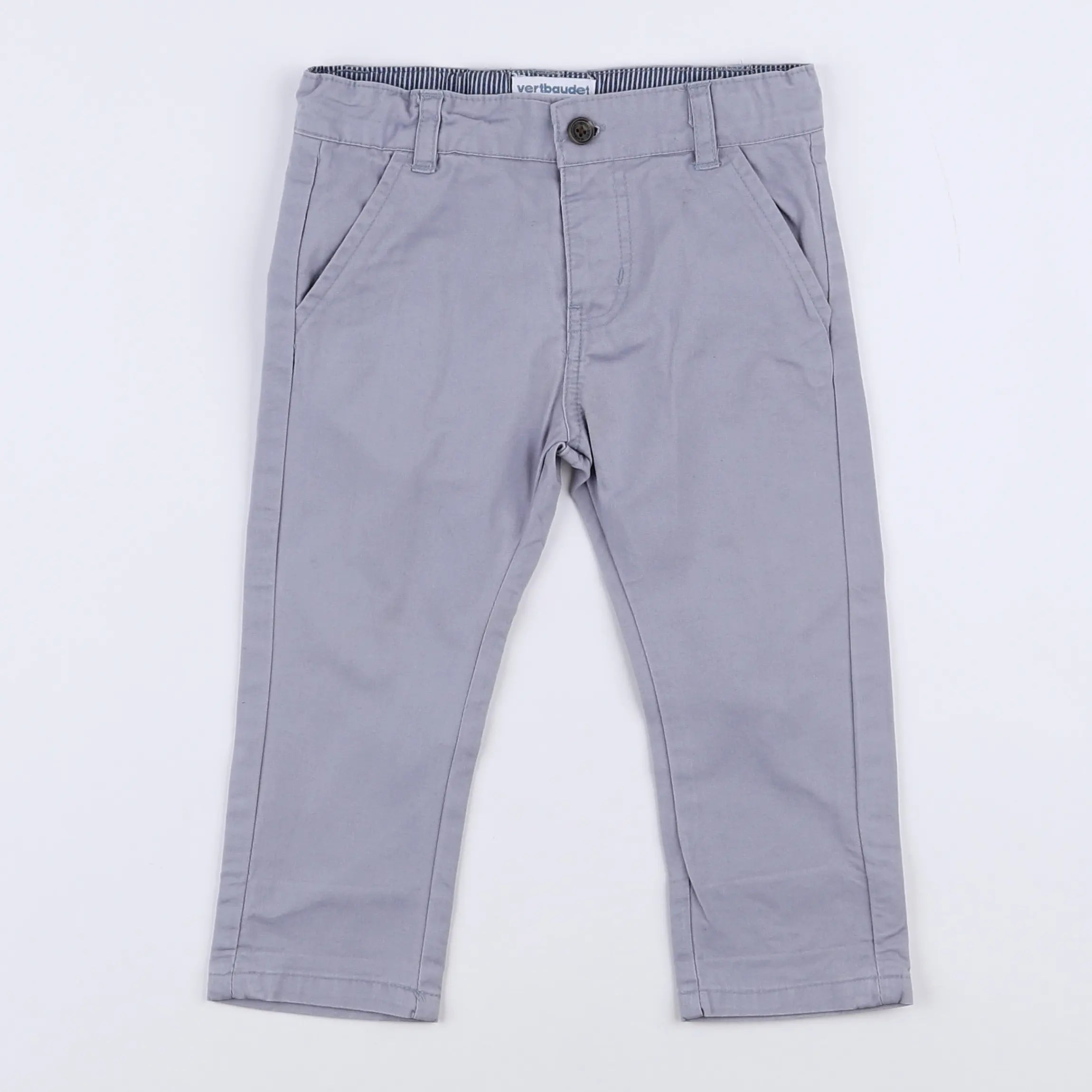 Vertbaudet - pantalon gris - 12 mois
