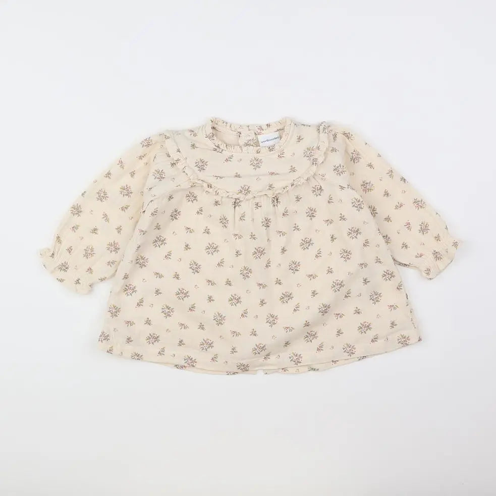Vertbaudet - blouse beige - 12 mois