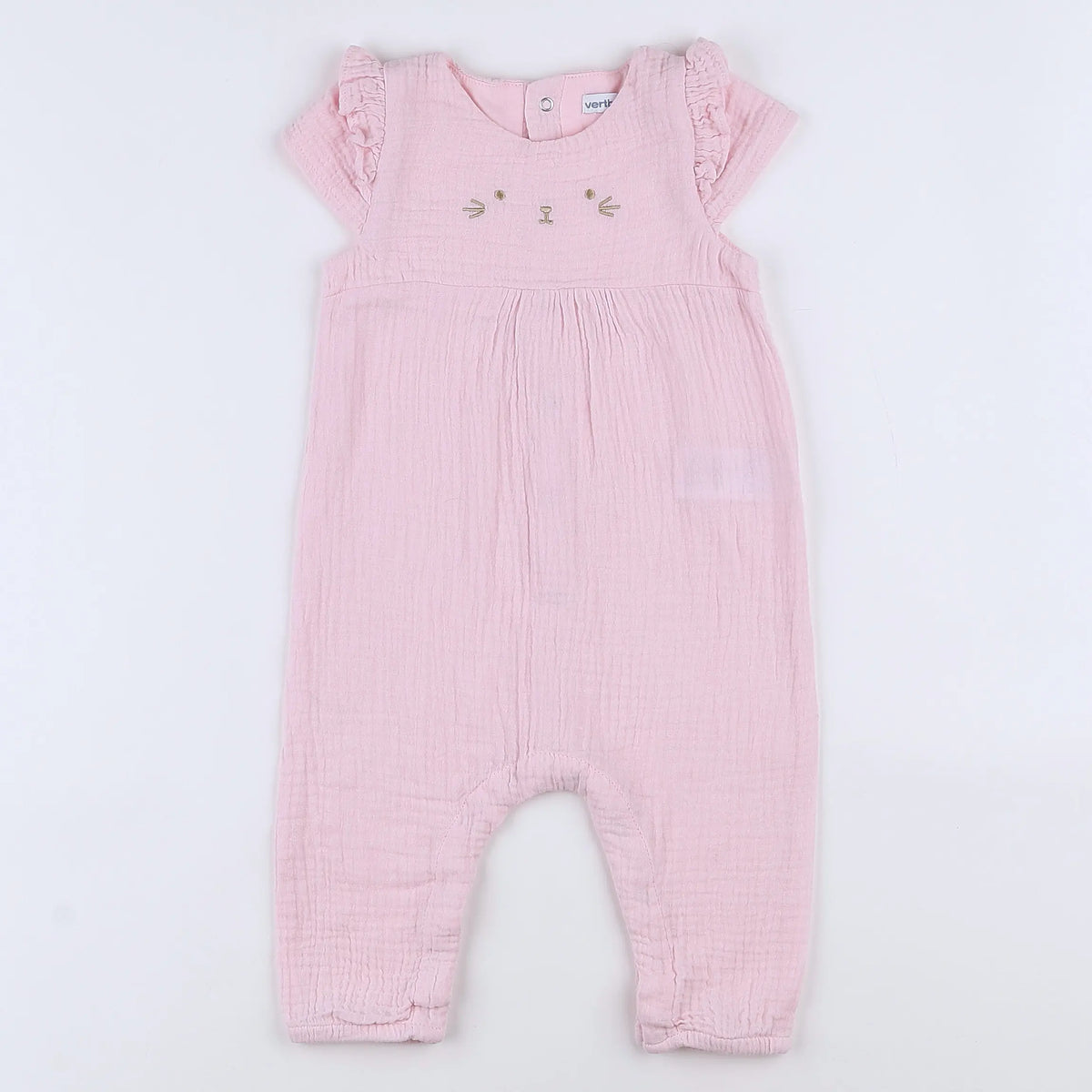 Vertbaudet - combinaison rose - 9 mois
