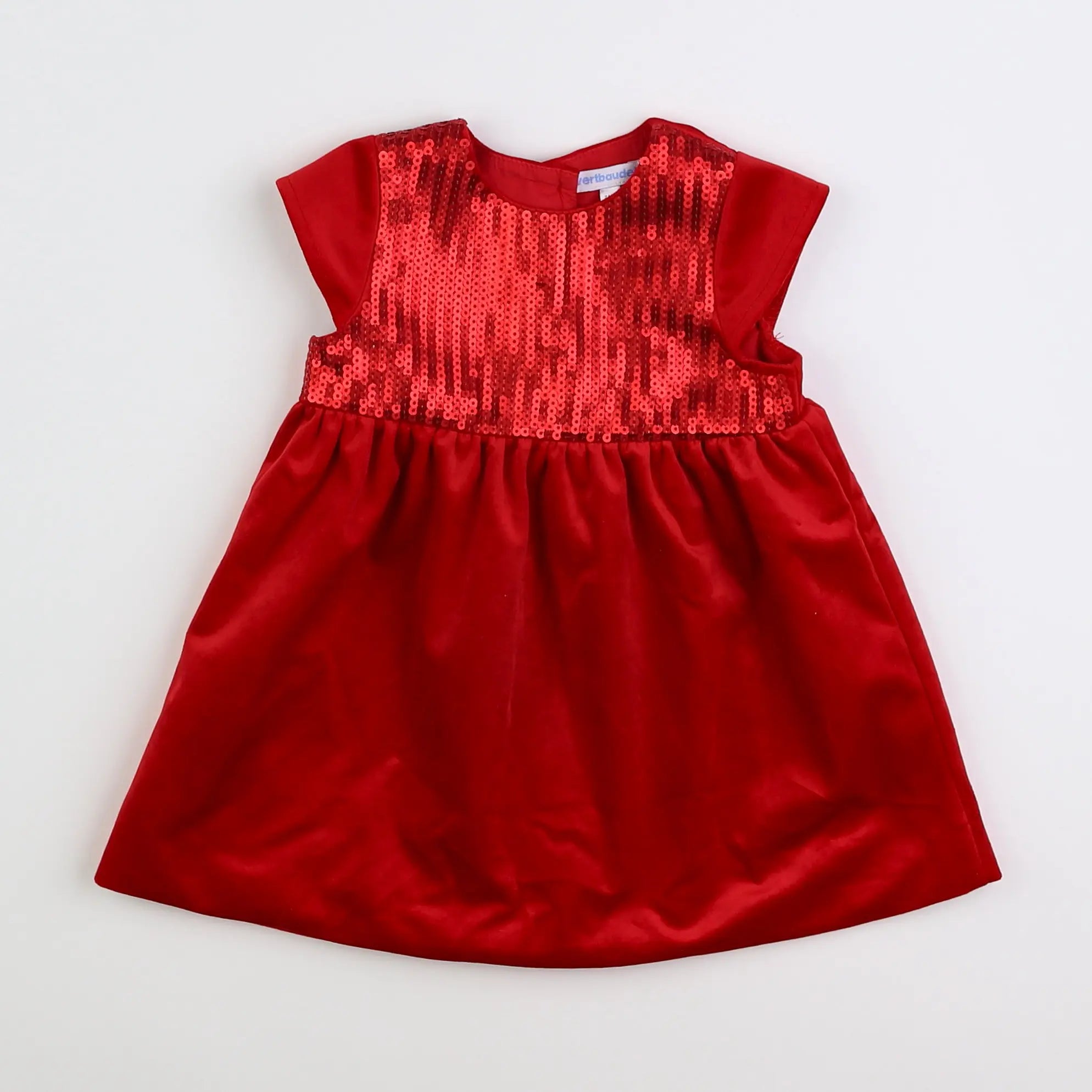 Vertbaudet - robe rouge - 12 mois