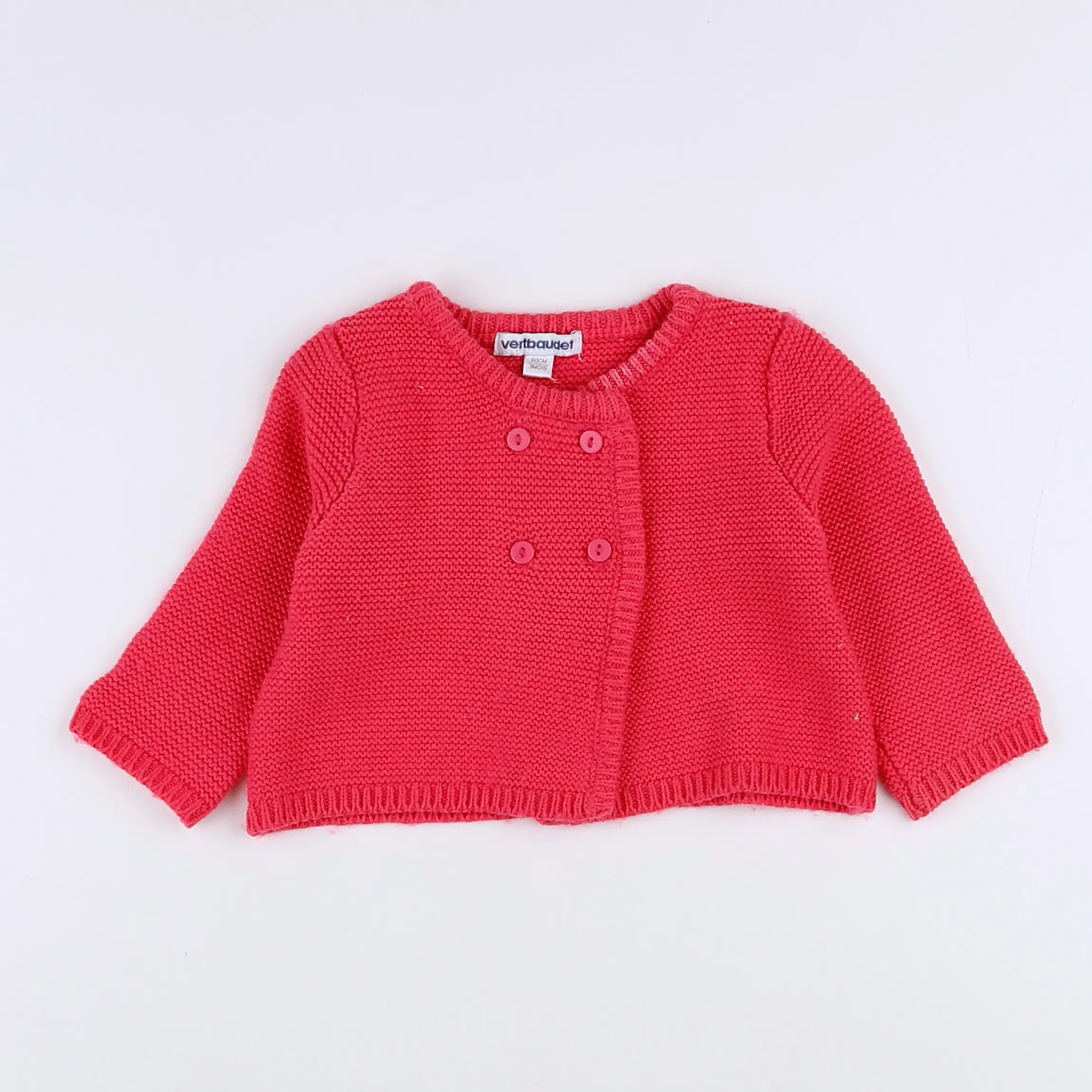Vertbaudet - gilet rose - 3 mois