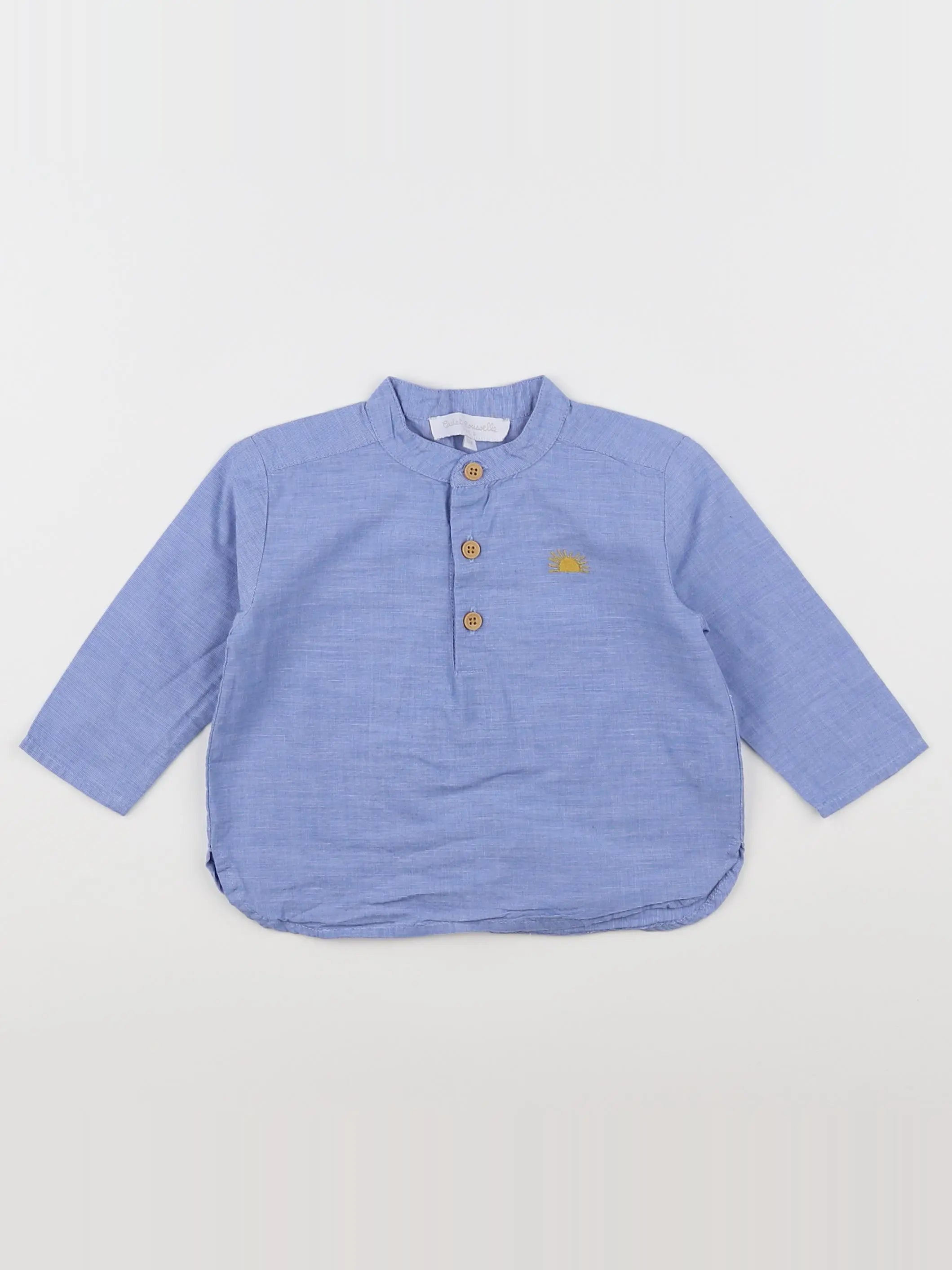 Cadet Rousselle - chemise bleu, jaune - 6 mois