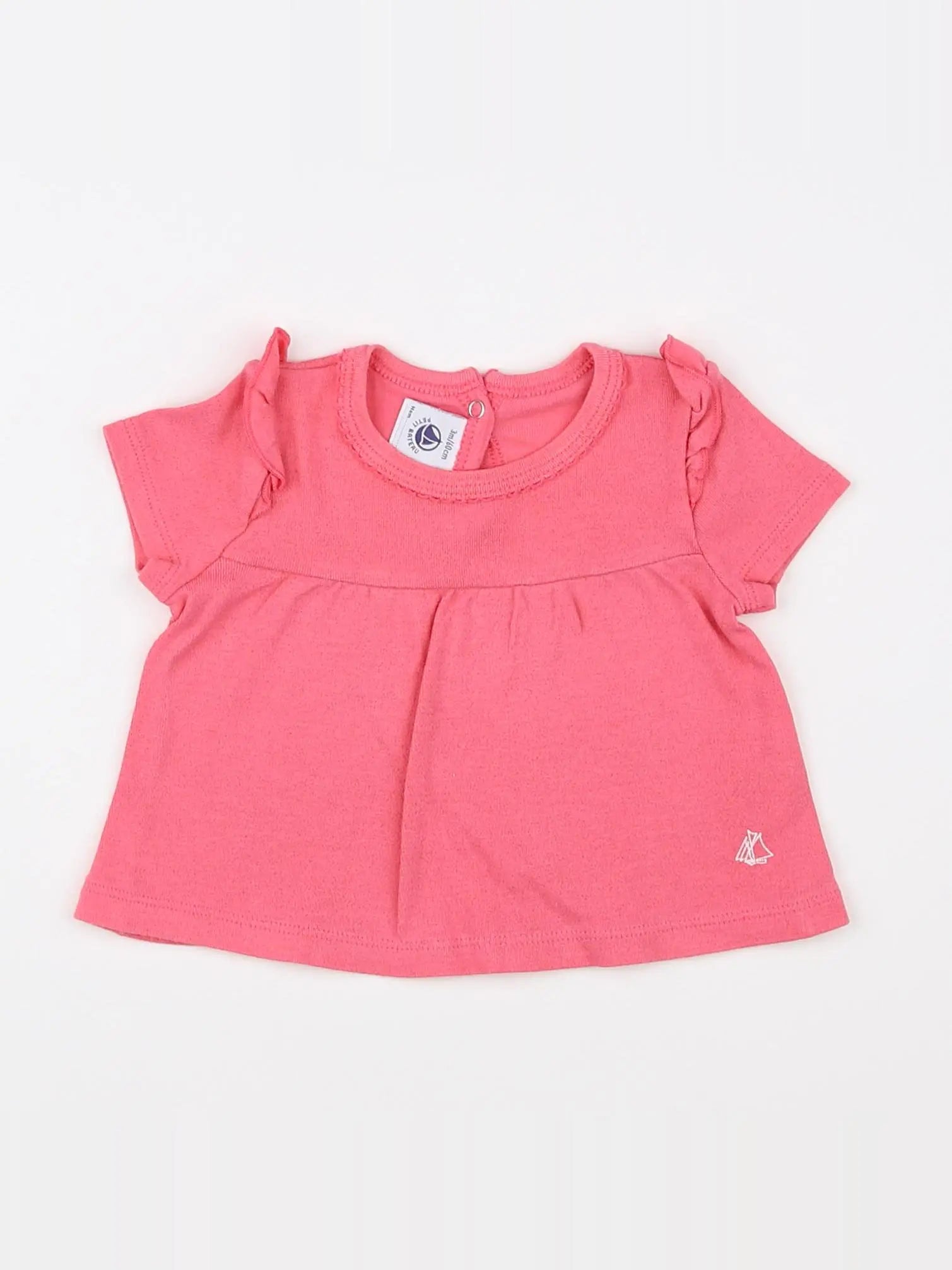 Petit Bateau - tee-shirt rose - 3 mois