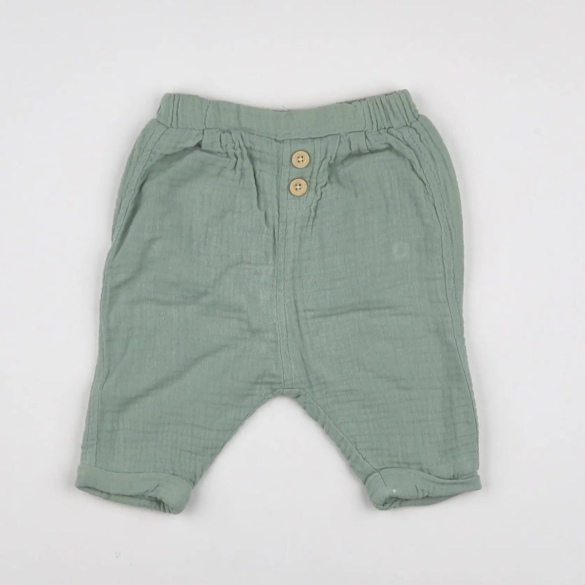 Vertbaudet - pantalon doublé vert - 3 mois