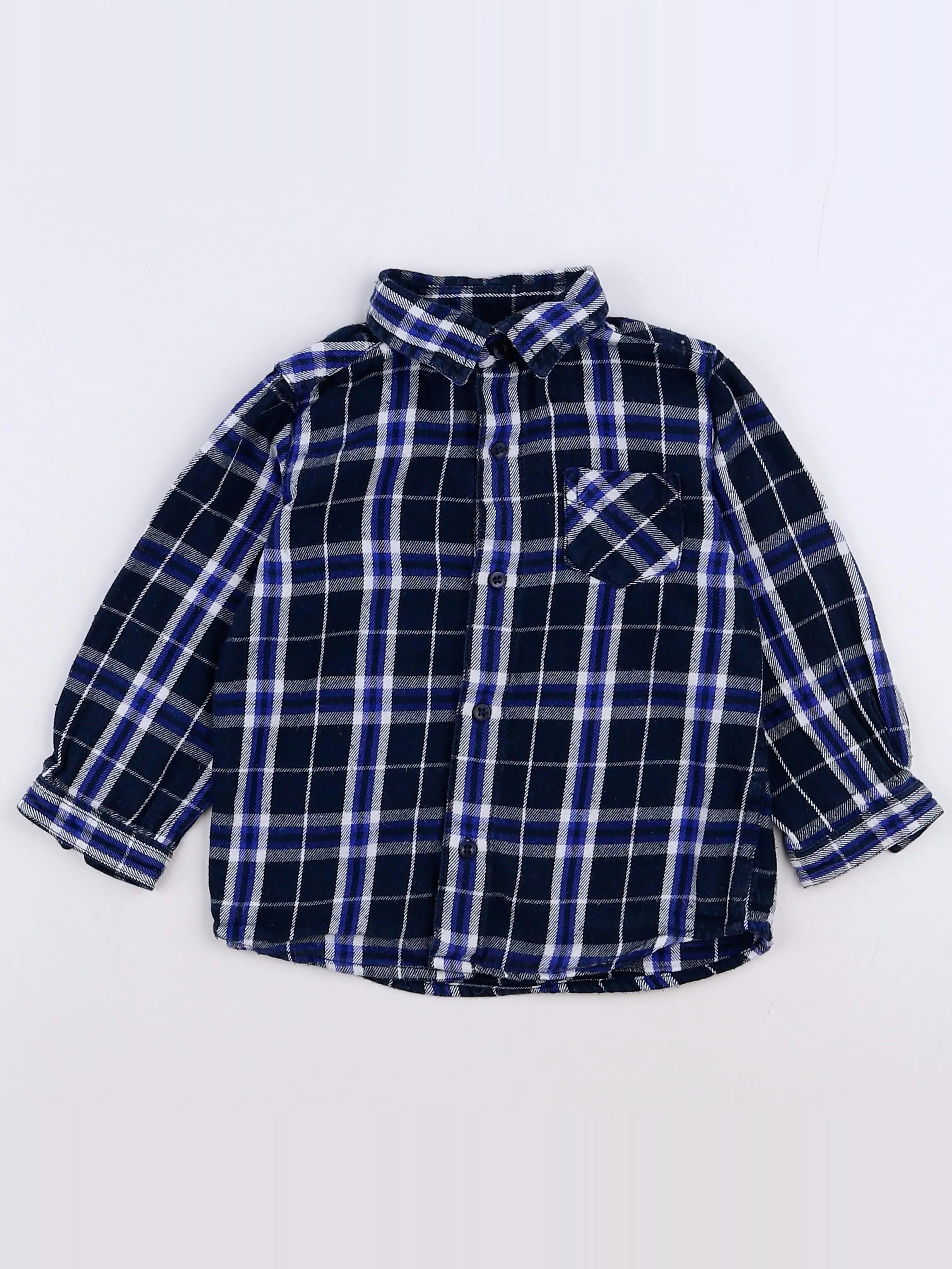 Boutchou - chemise bleu - 18 mois