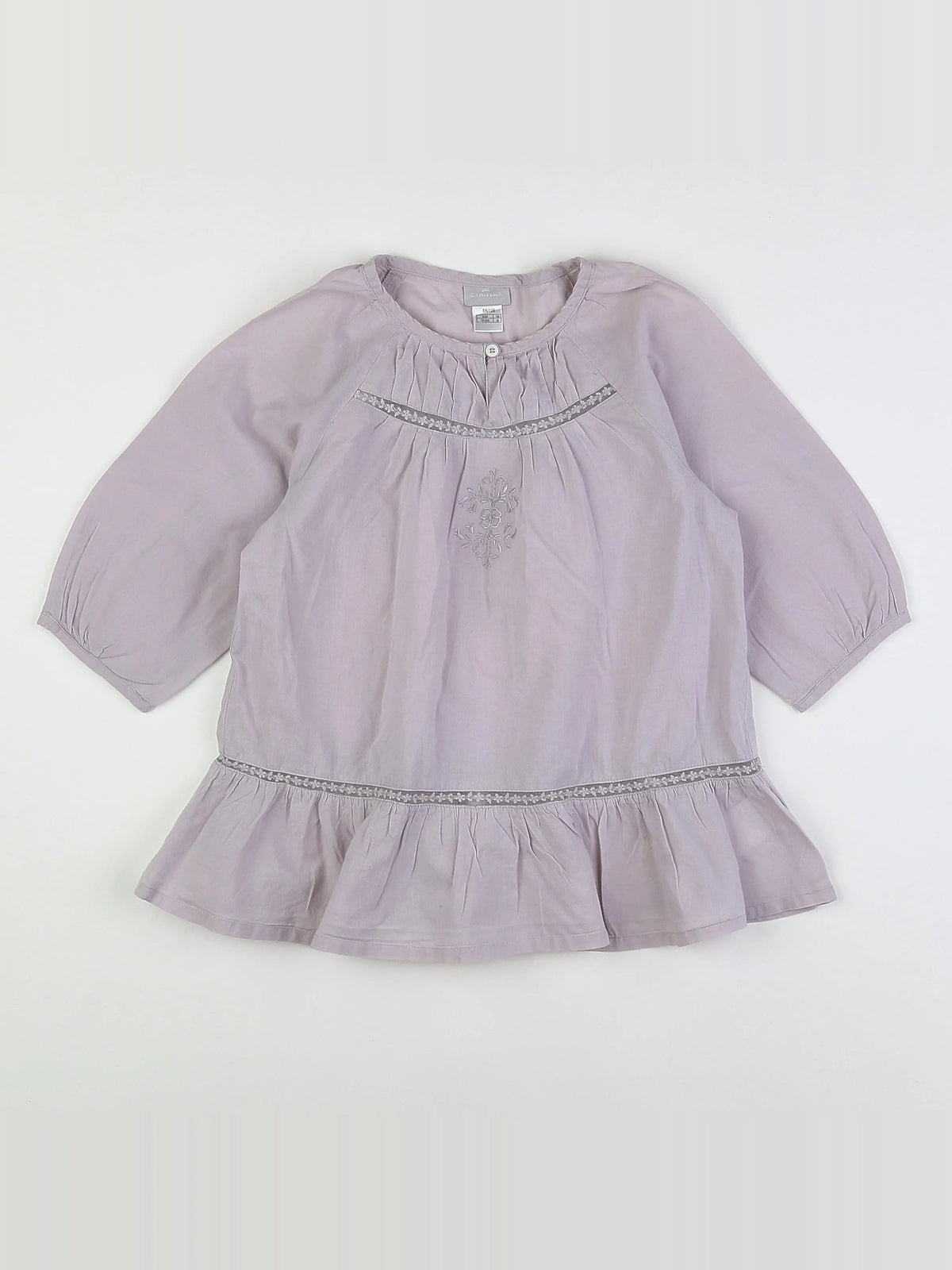 Cyrillus - blouse gris - 8 ans
