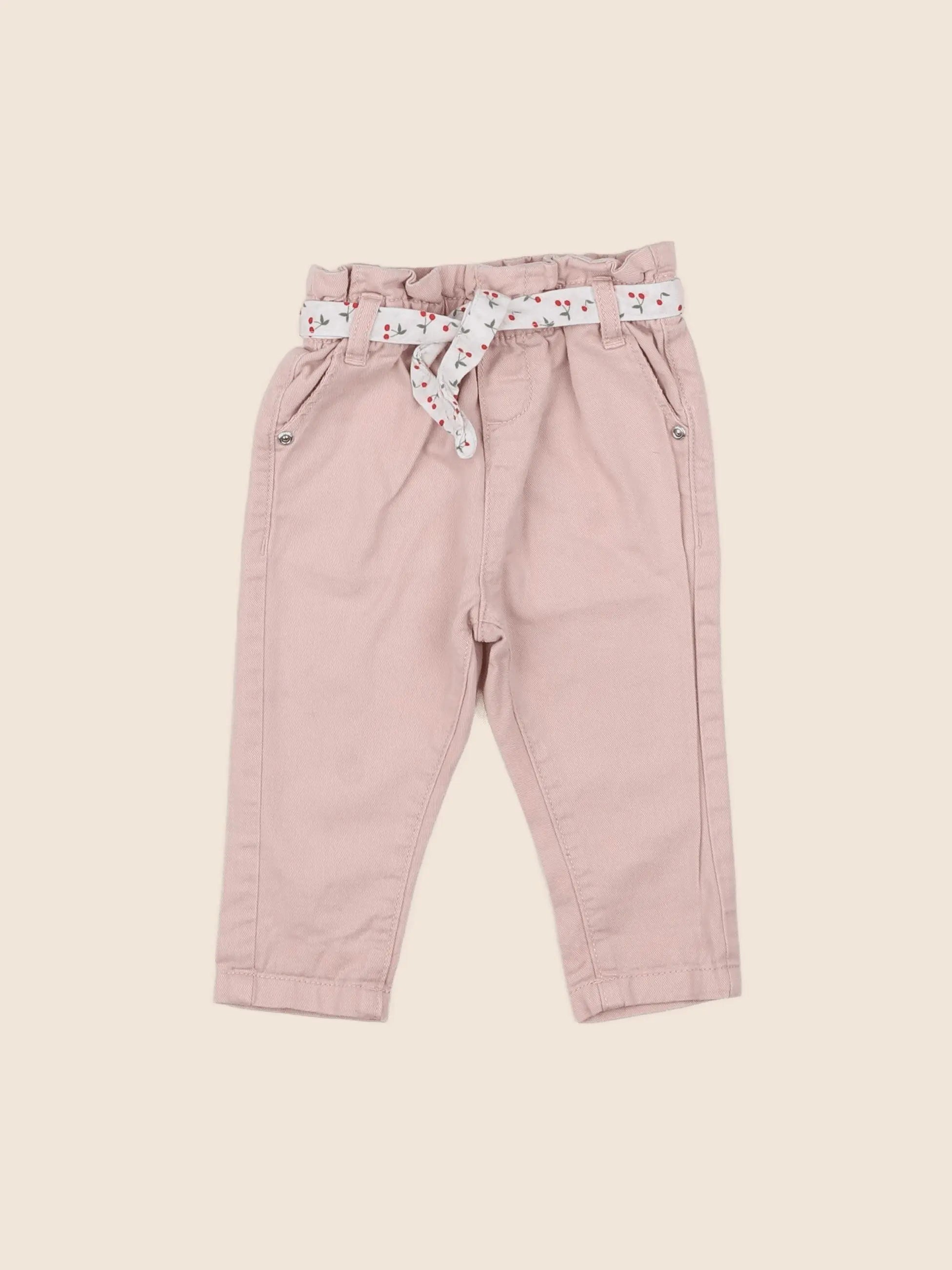 Vertbaudet - pantalon rose - 9 mois