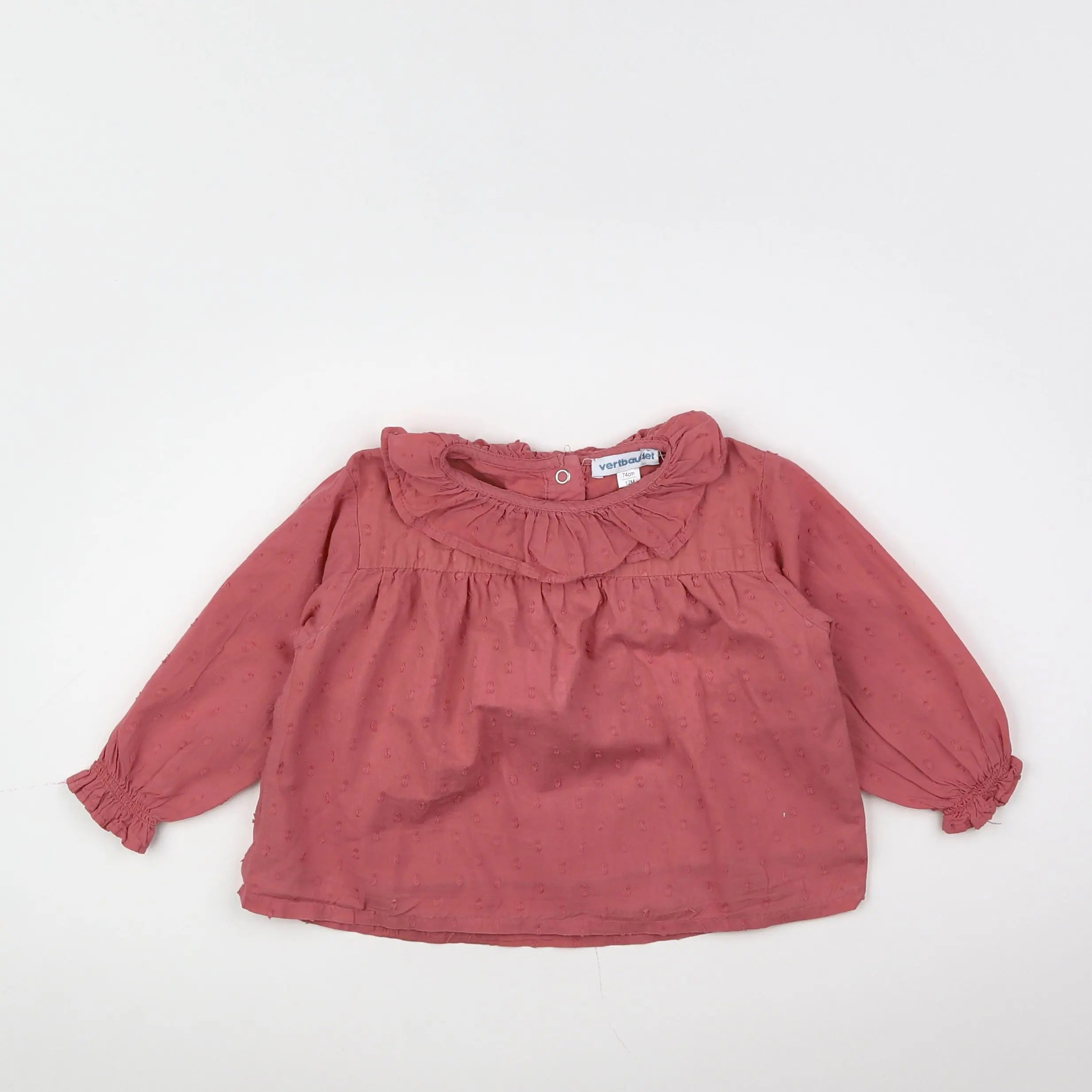 Vertbaudet - blouse rose - 12 mois