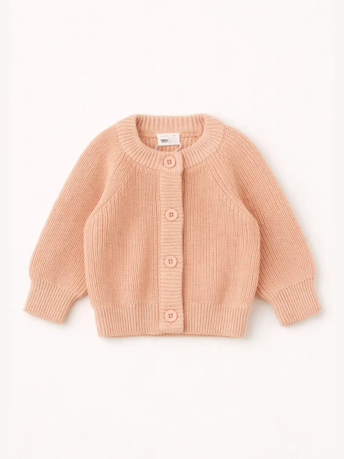 Le Gilet bébé 100% coton bio Pêche