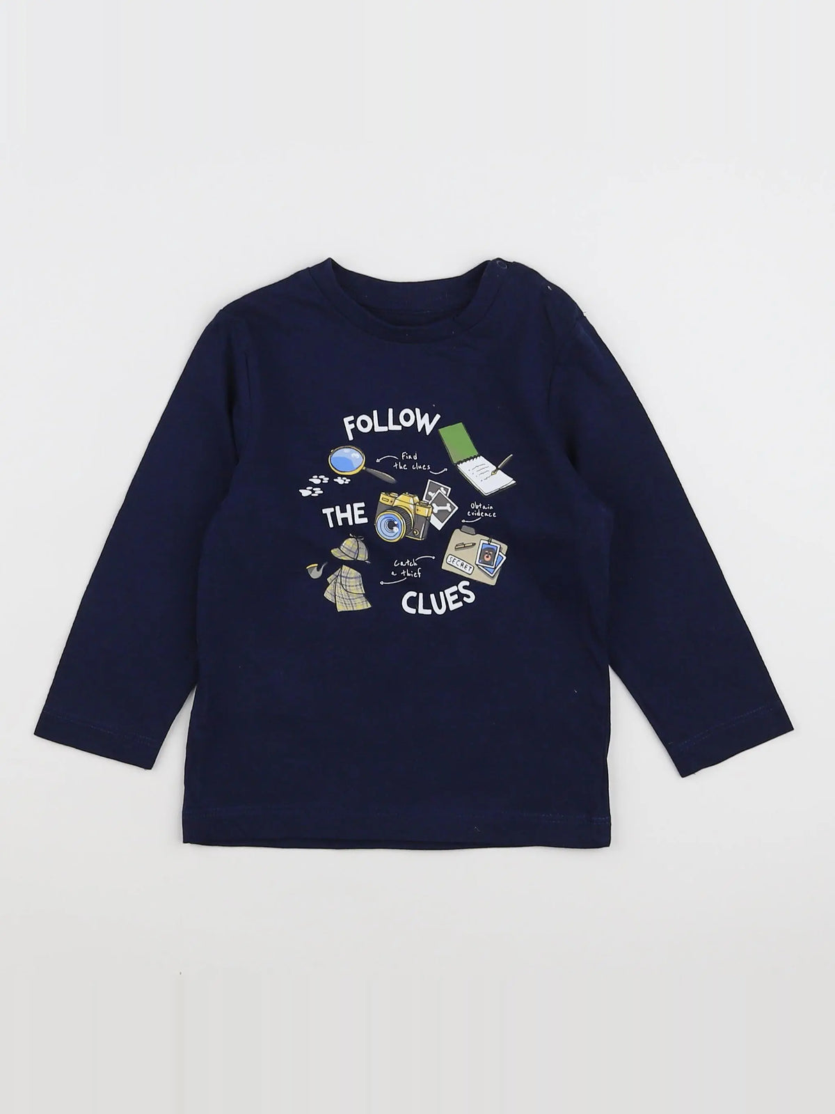 Mayoral - tee-shirt bleu - 12 mois