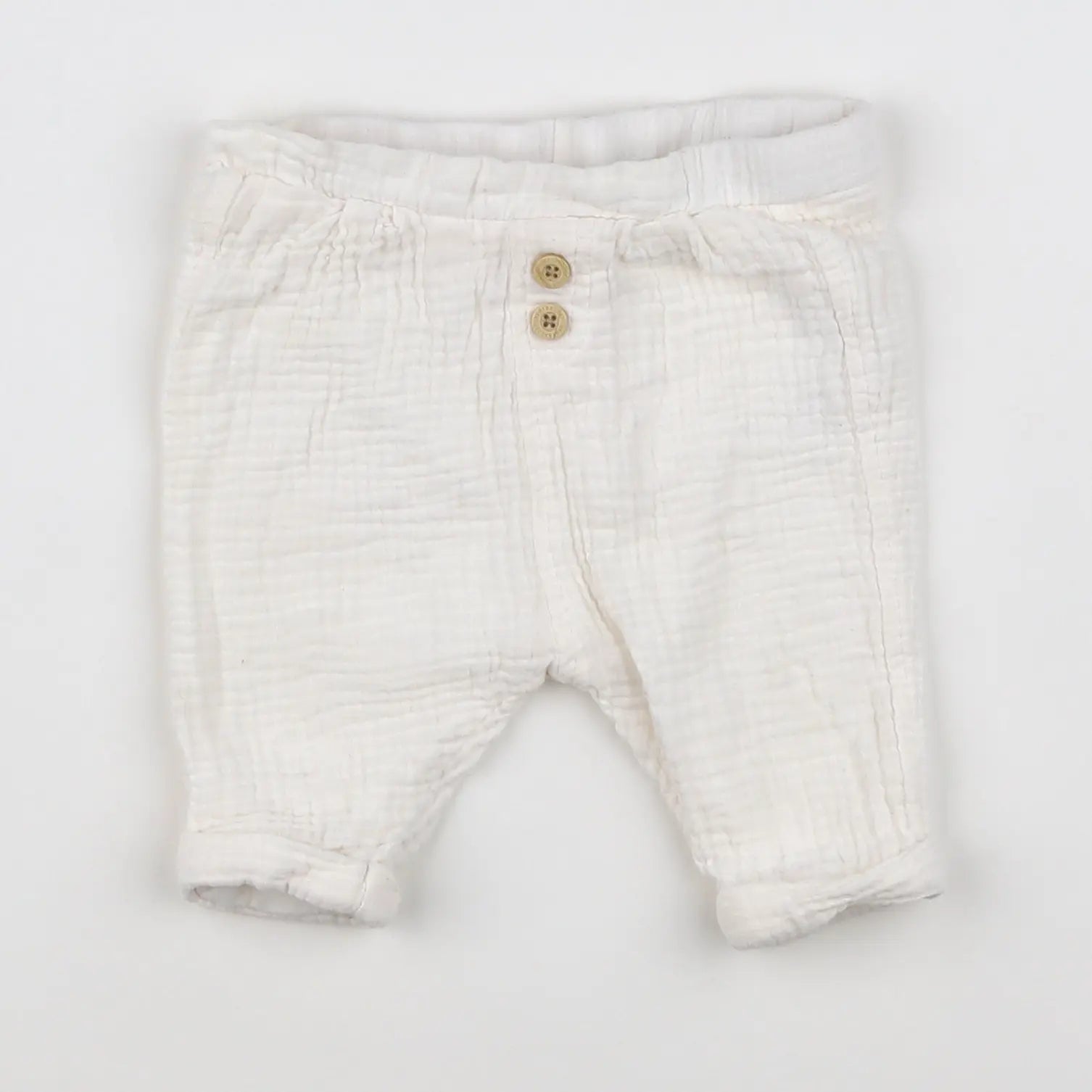Vertbaudet - pantalon blanc - 6 mois