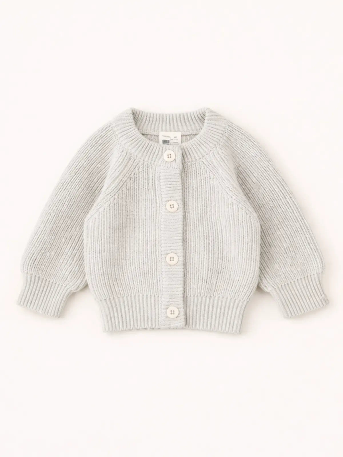 Le Gilet bébé 100% coton bio Beige galet